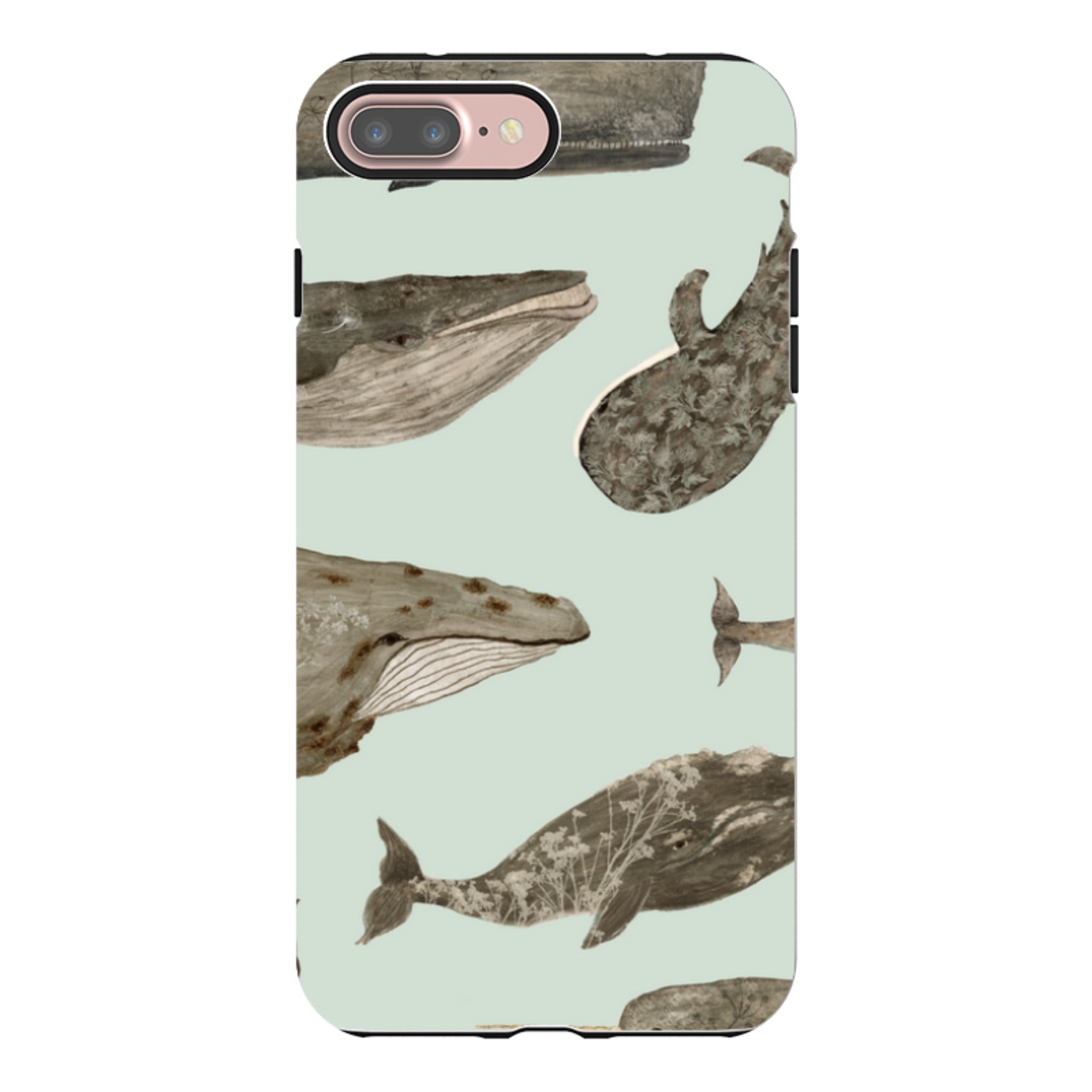 iPhone Tough Case - Wild Flower Whales By Katherine Quinn