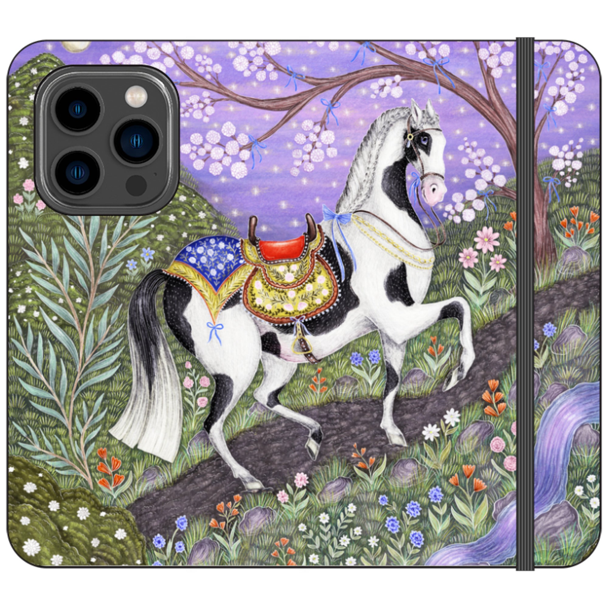 Sunset Steed Wallet Case By Catherine Rowe