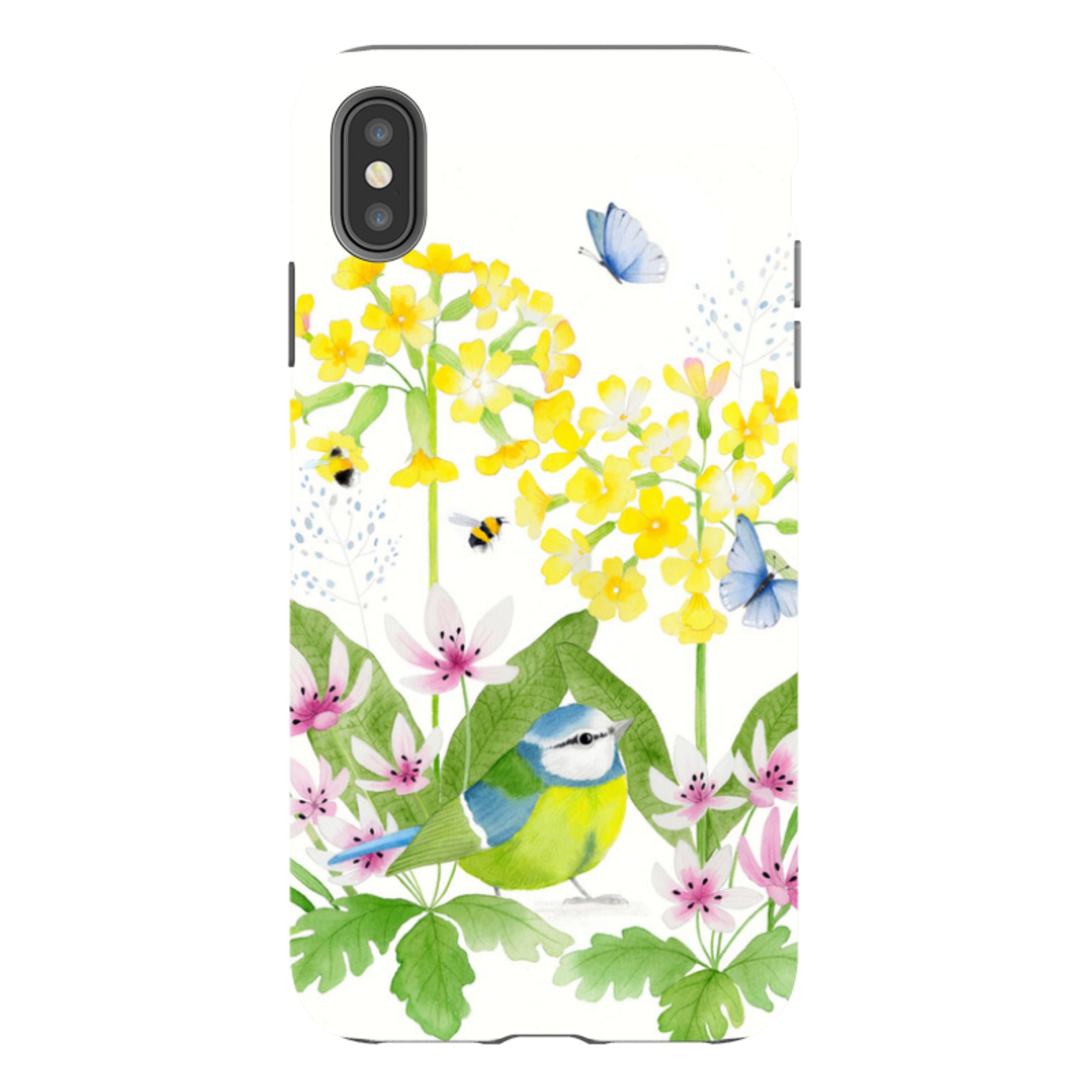 iPhone Tough Case - Blue Tit Garden By Bex Parkin
