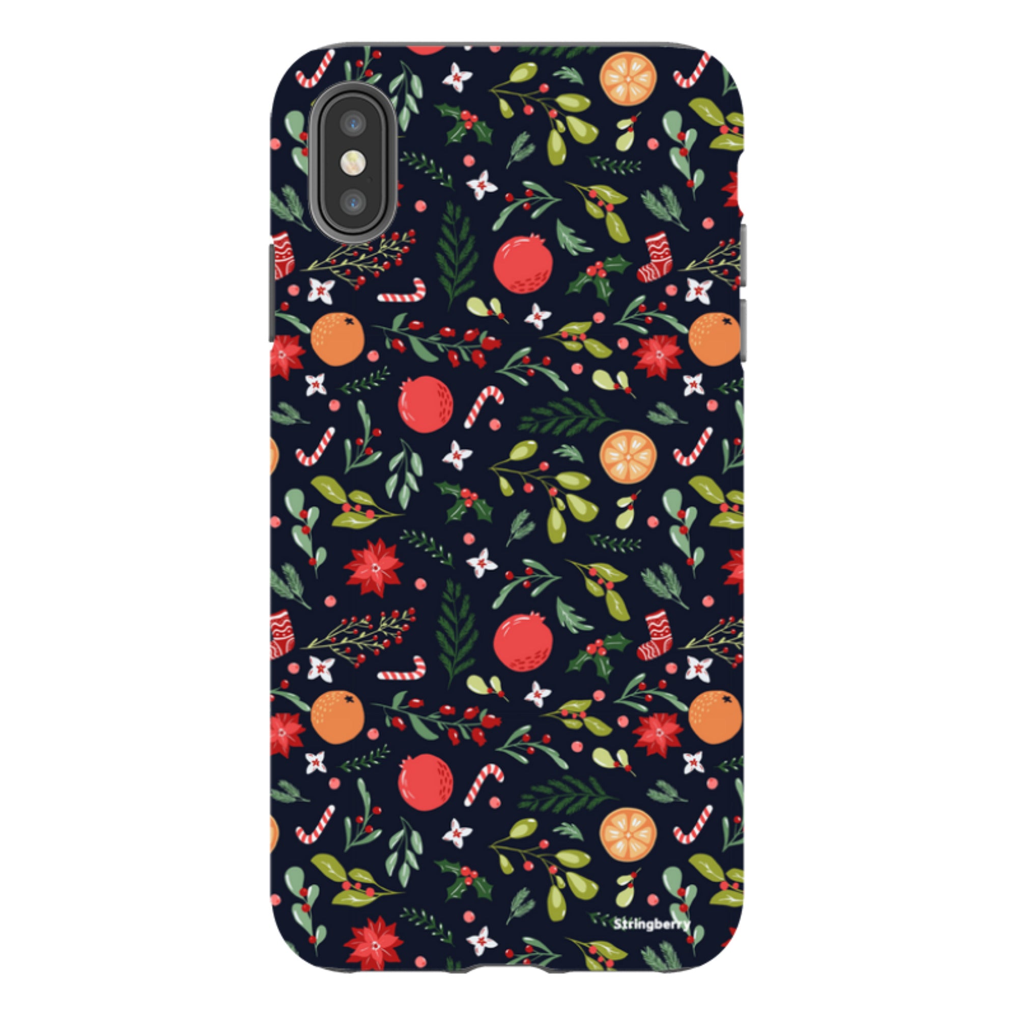 iPhone Tough Case - Oranges and Candy Canes II