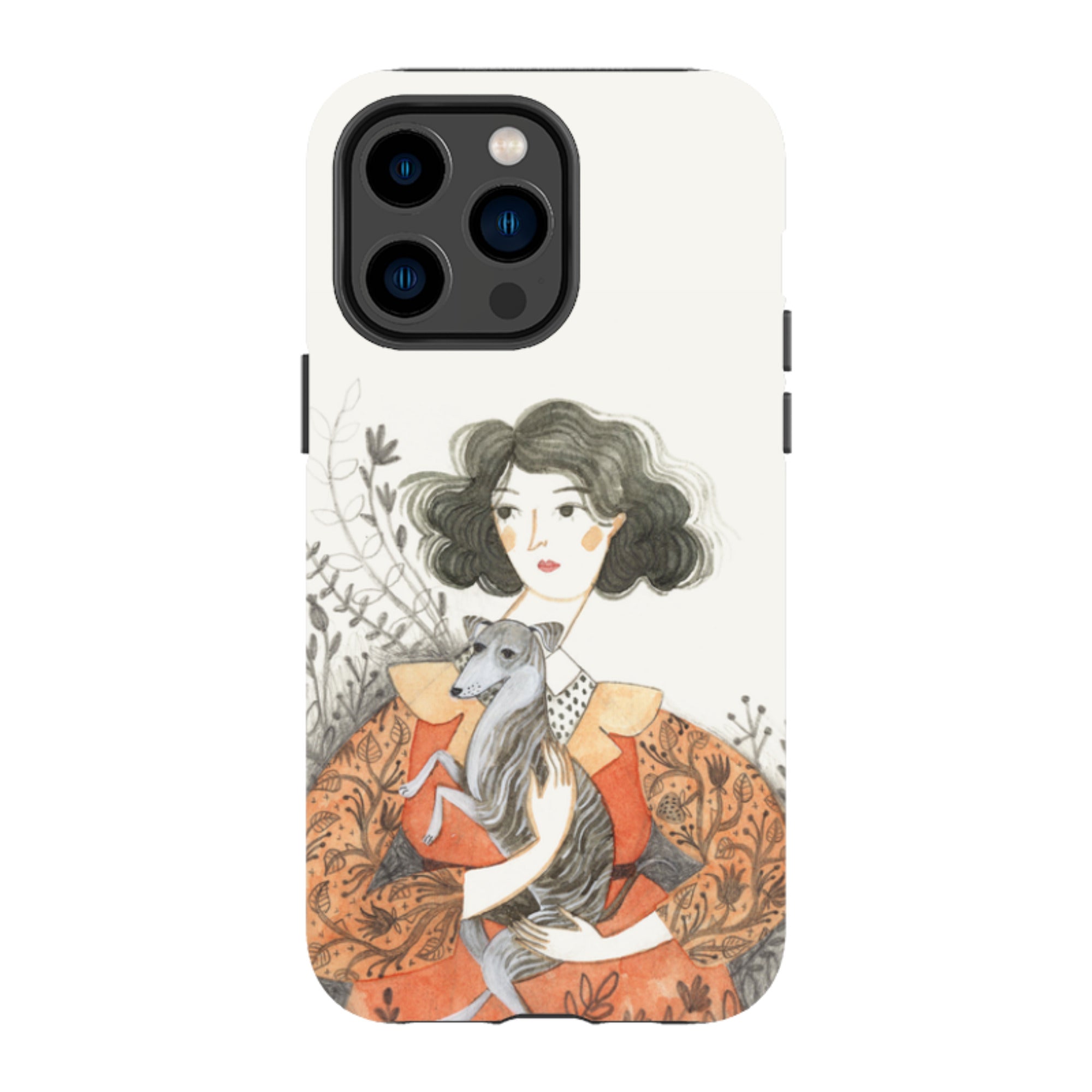 iPhone MagSafe Tough Case - Lady With Whippet By Meghann Rader