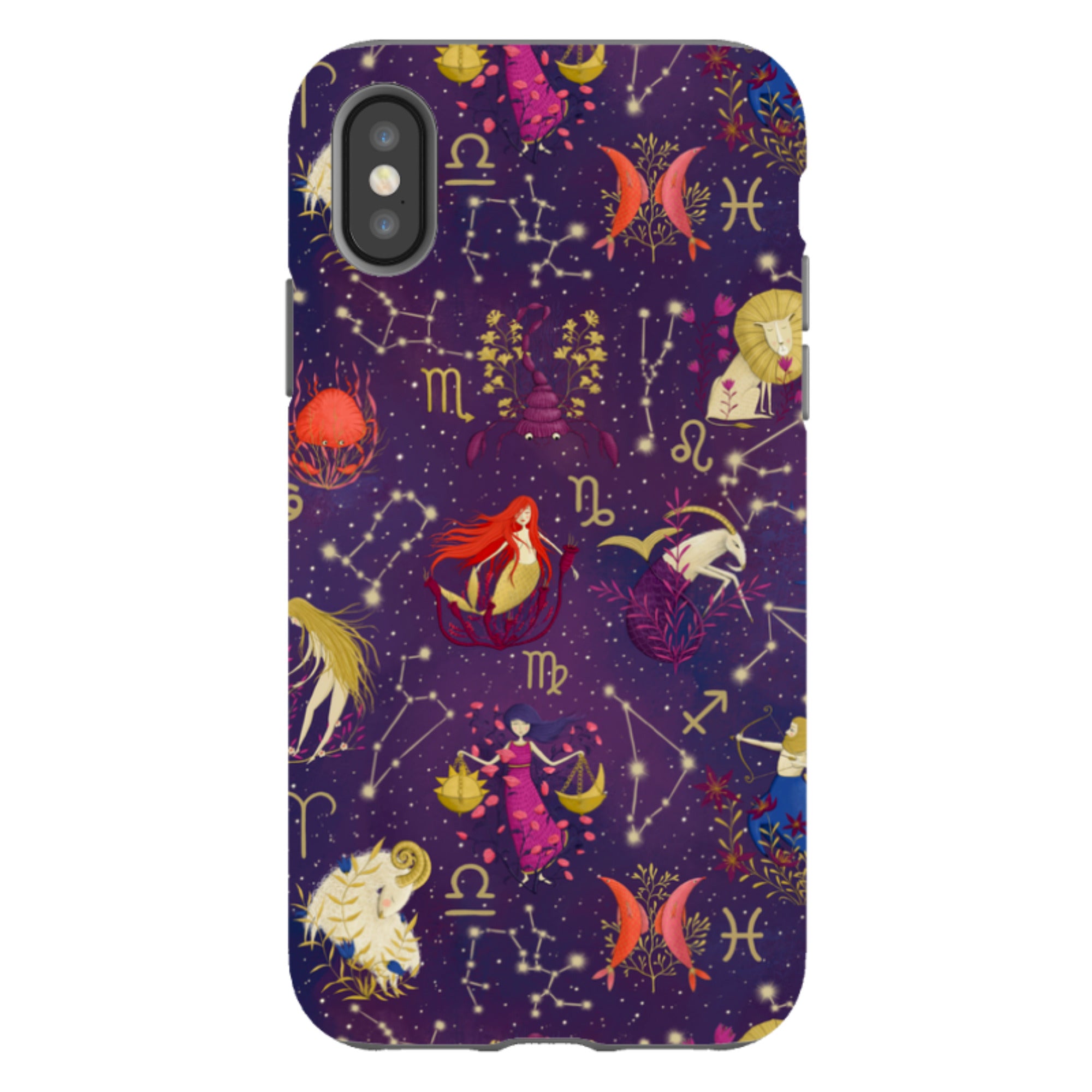 iPhone Tough Case - Zodiac Pattern By Maja Lindberg