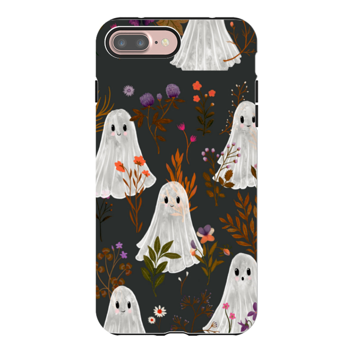 iPhone Tough Case - Ghost in the Garden - Charcoal By Katherine Quinn