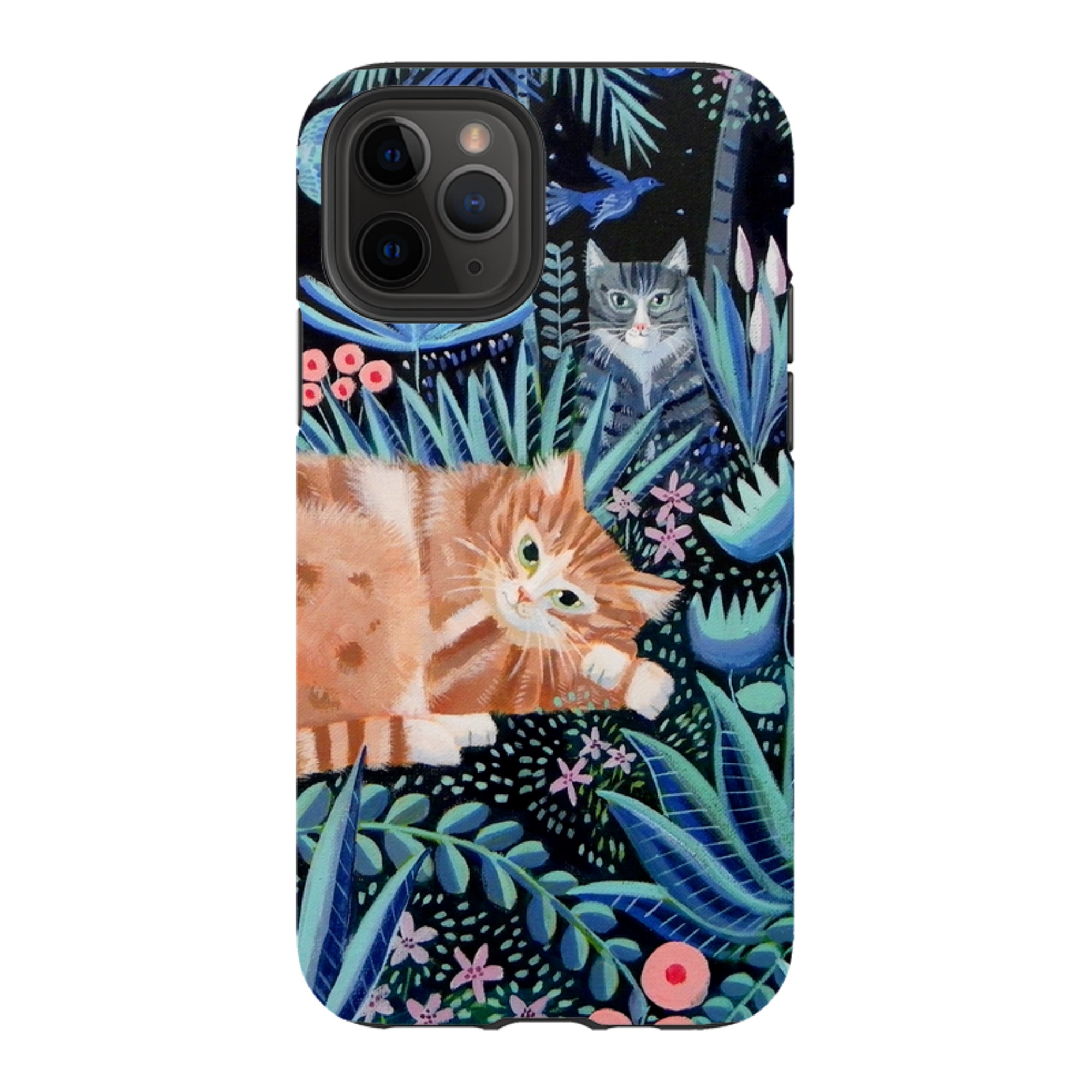 iPhone Tough Case - Night Cats By Mary Stubberfield