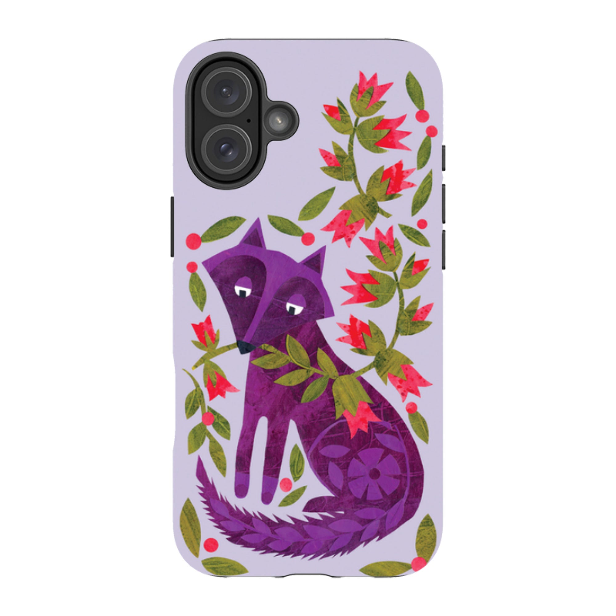 iPhone Tough Case - Purple Foxie By Tracey English