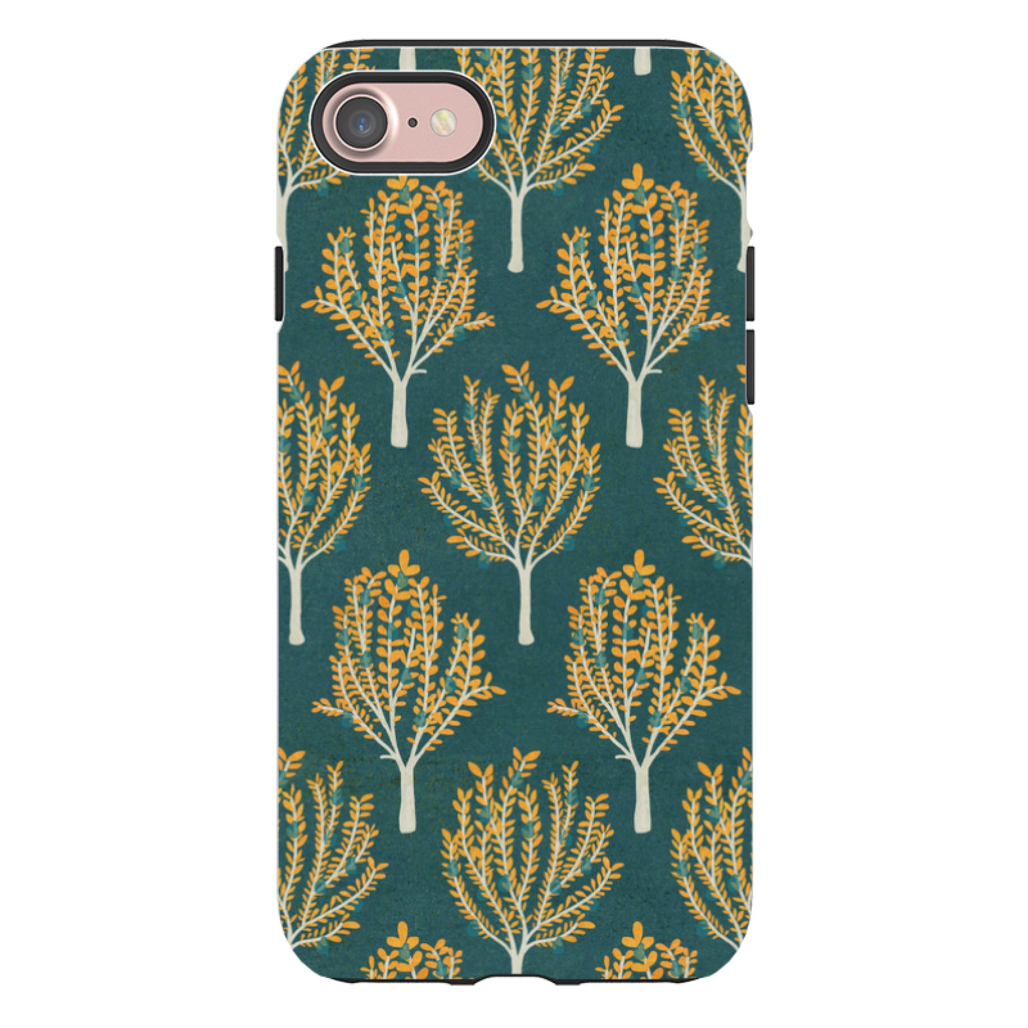 iPhone Tough Case - Pear Trees Teal By Katherine Quinn
