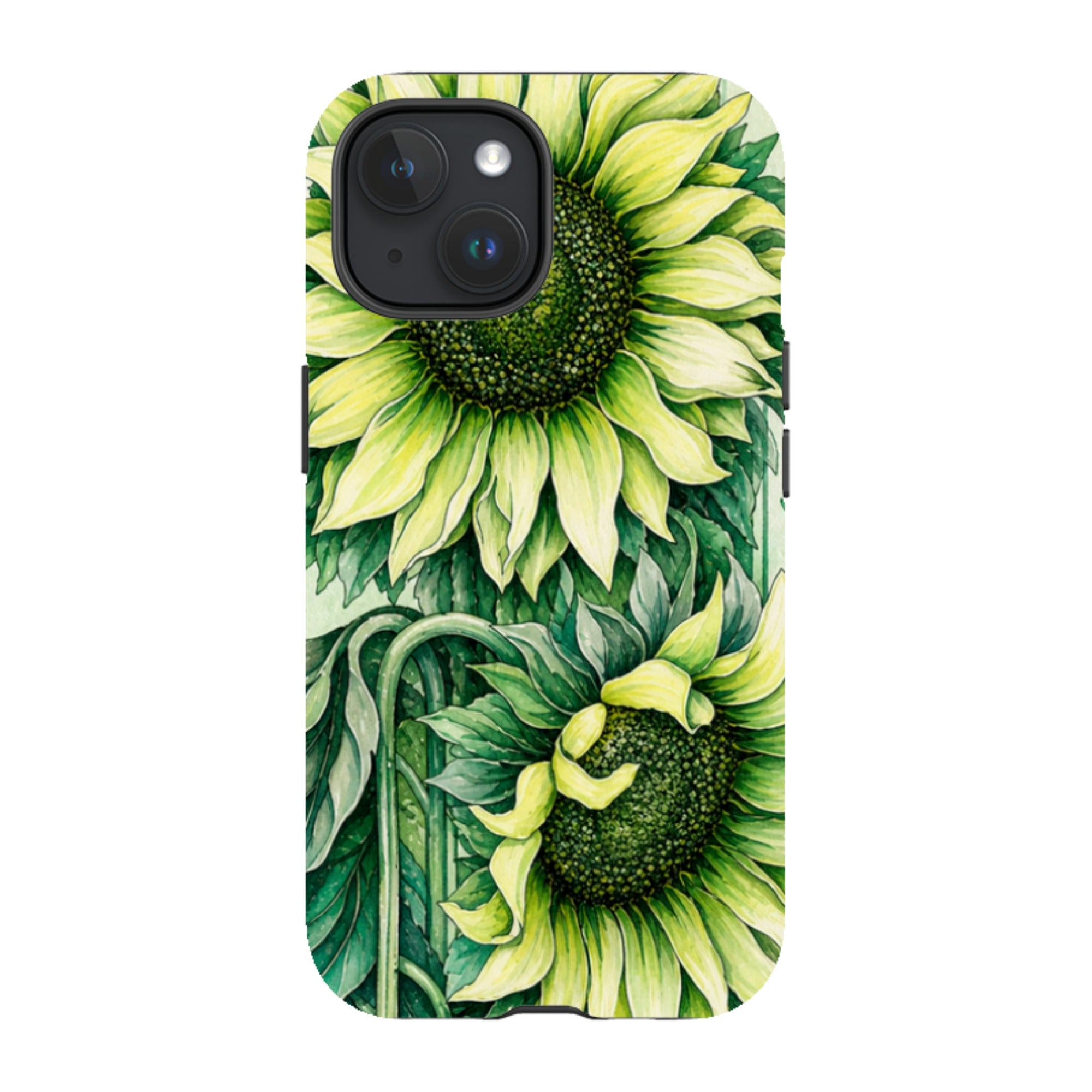 iPhone MagSafe Tough Case - Sage Green Sunflower