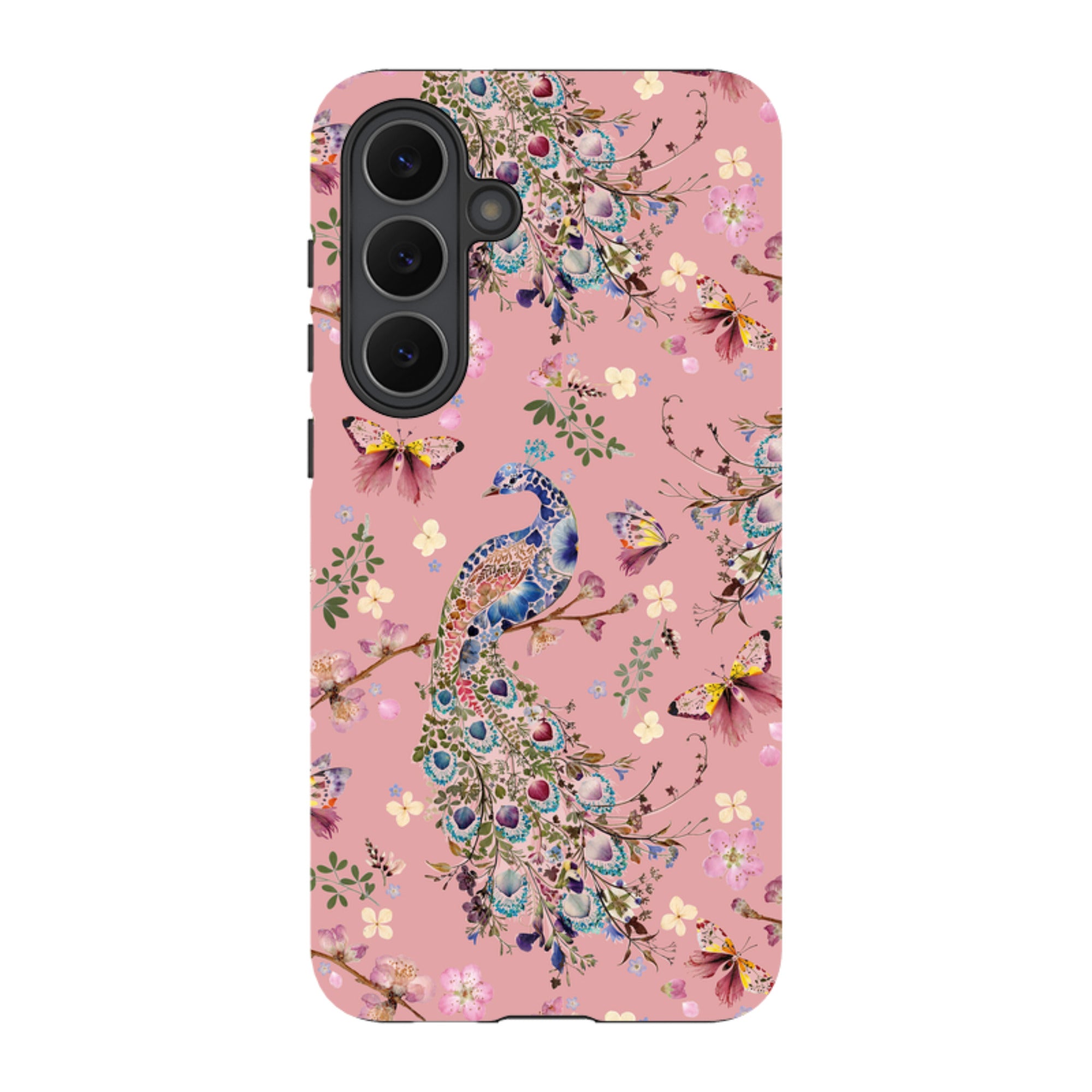 Samsung Tough Case - Peacock and Cherry Blossoms Lupine By Helen Ahpornsiri
