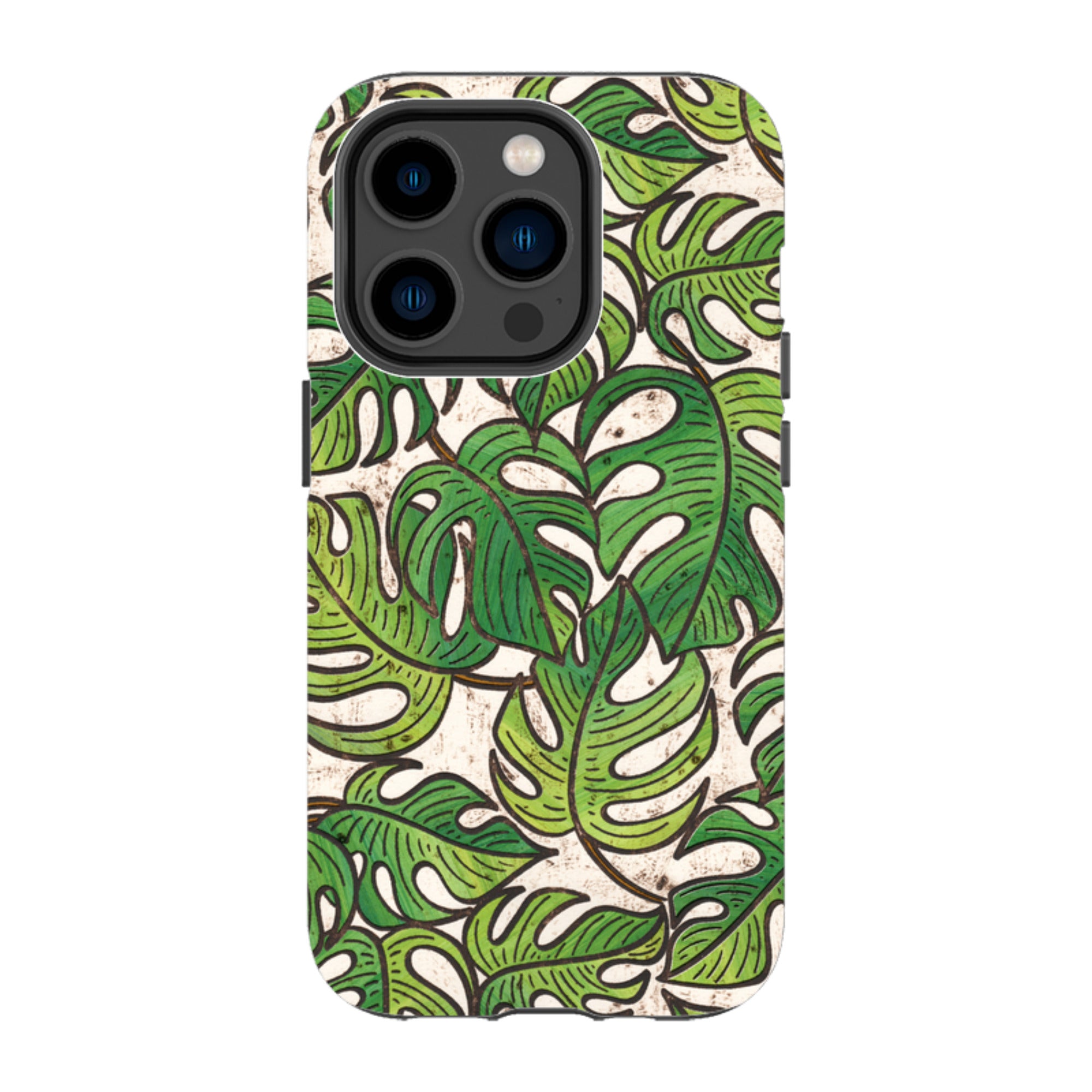 iPhone Tough Case - Green Floral 1 By Amelia Bowman