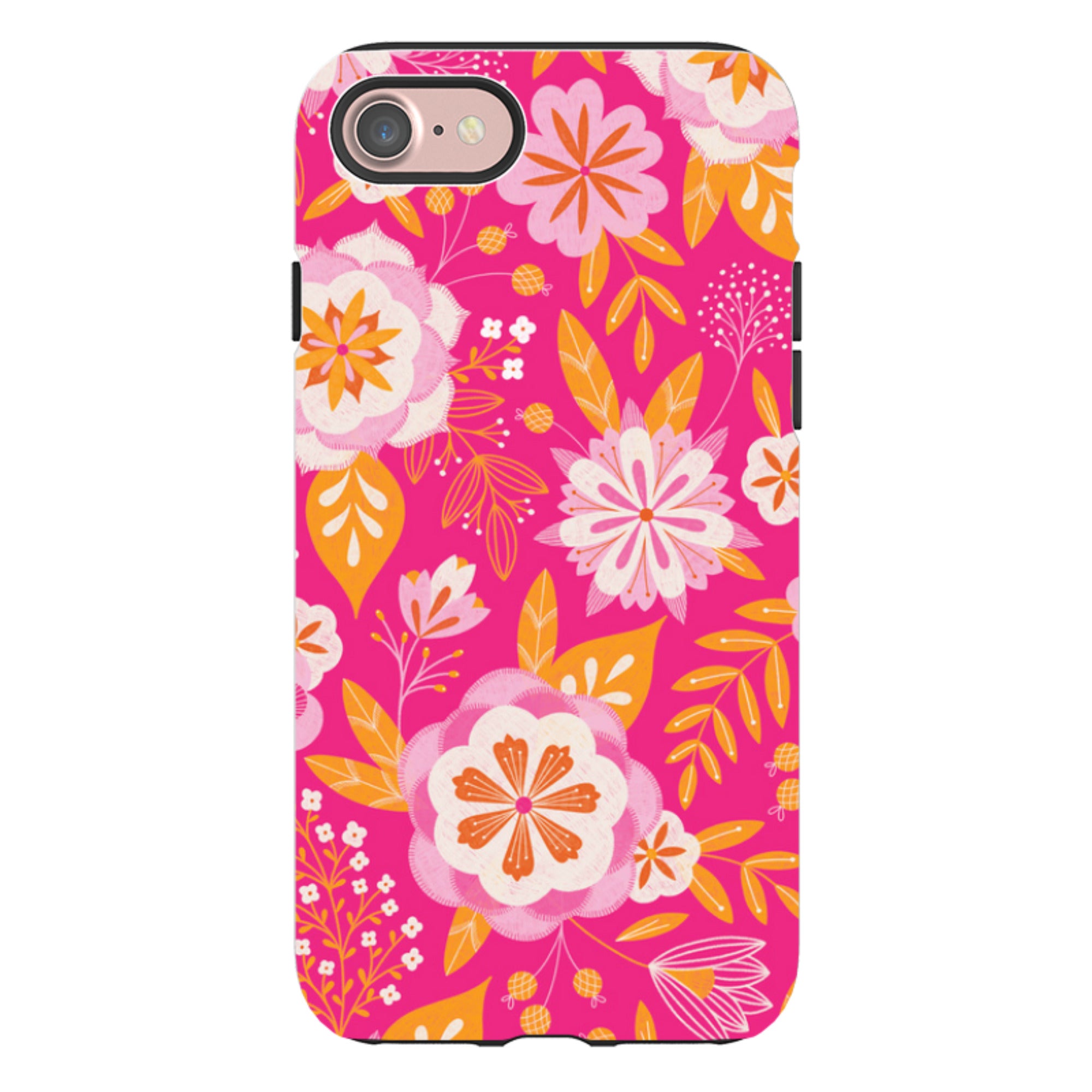 iPhone Tough Case - Big Bold Blooms Pink By Jenny Zemanek