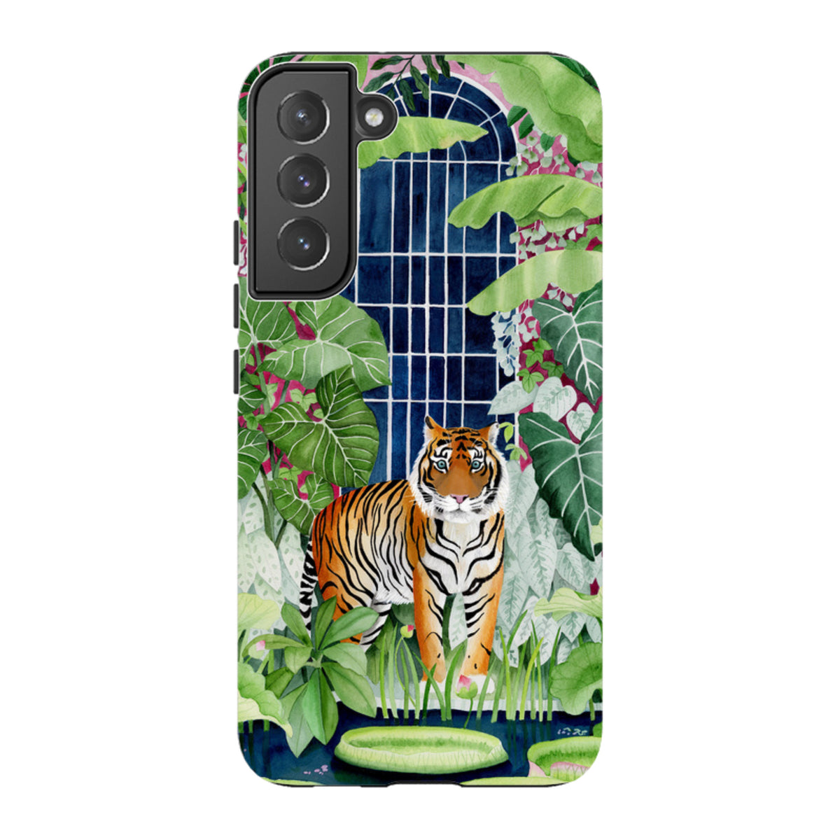Samsung Tough Case - Green House Tiger By Bex Parkin