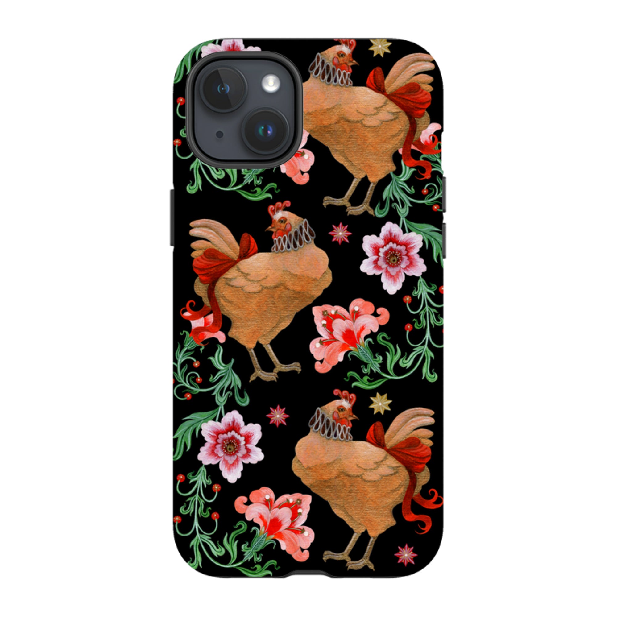 iPhone Tough  Case - Three French Hens By Maria Matos