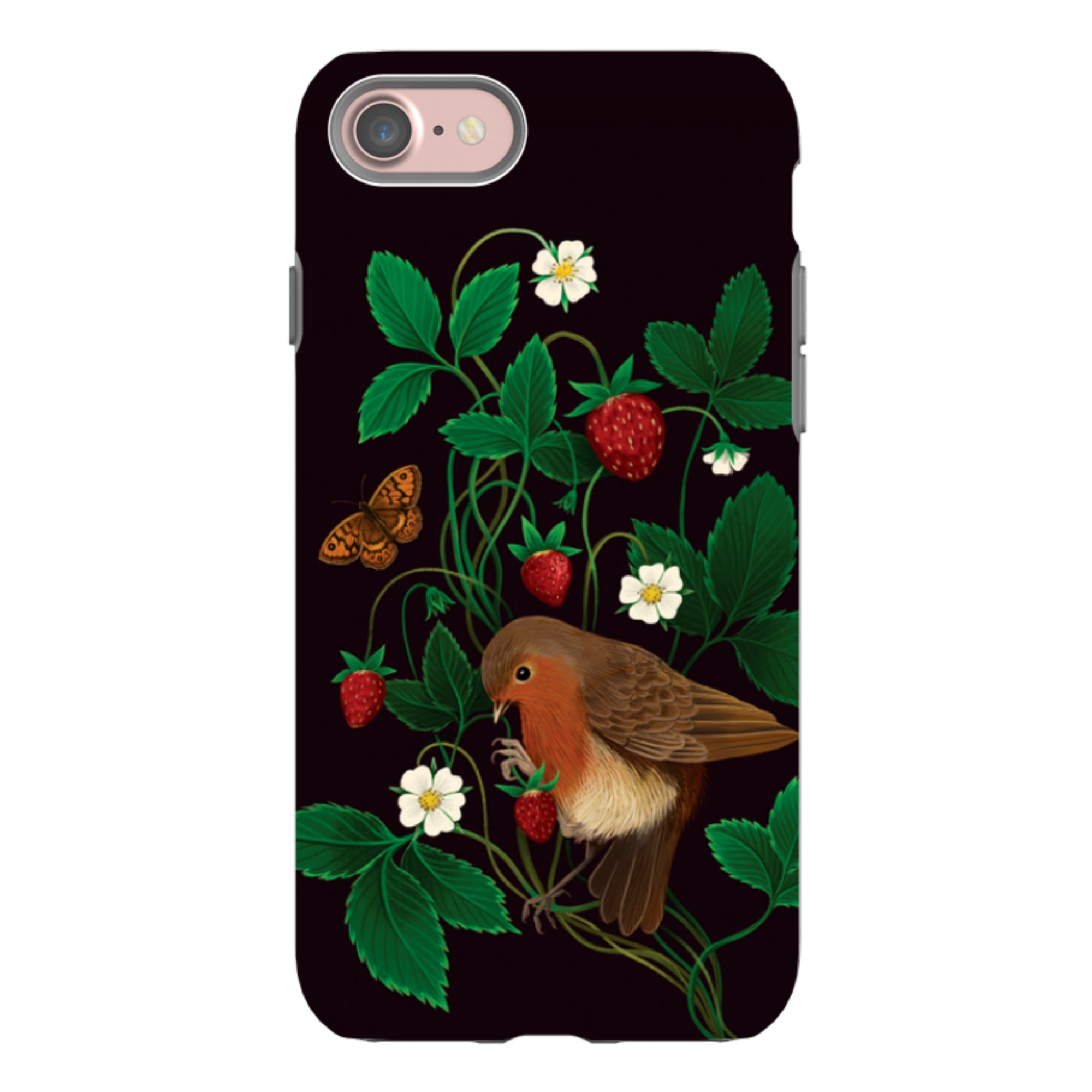 iPhone Tough Case - Strawberry Thief By Anna Stead