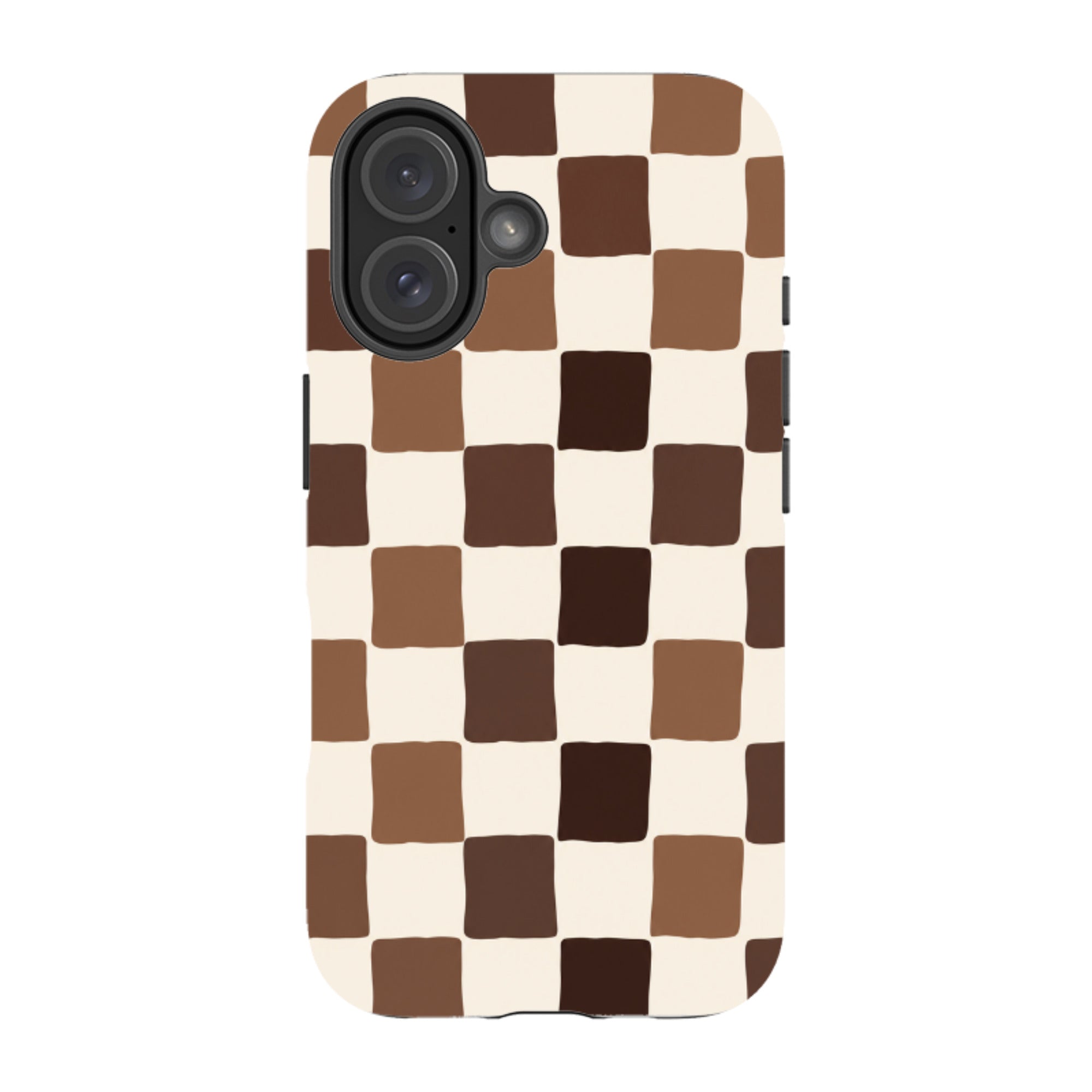 iPhone MagSafe Tough Case - Brown Checkerboard