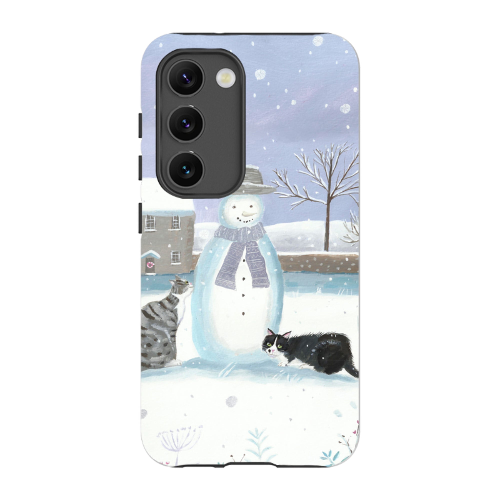 Samsung Tough Case - Snowman And Cats By Mary Stubberfield