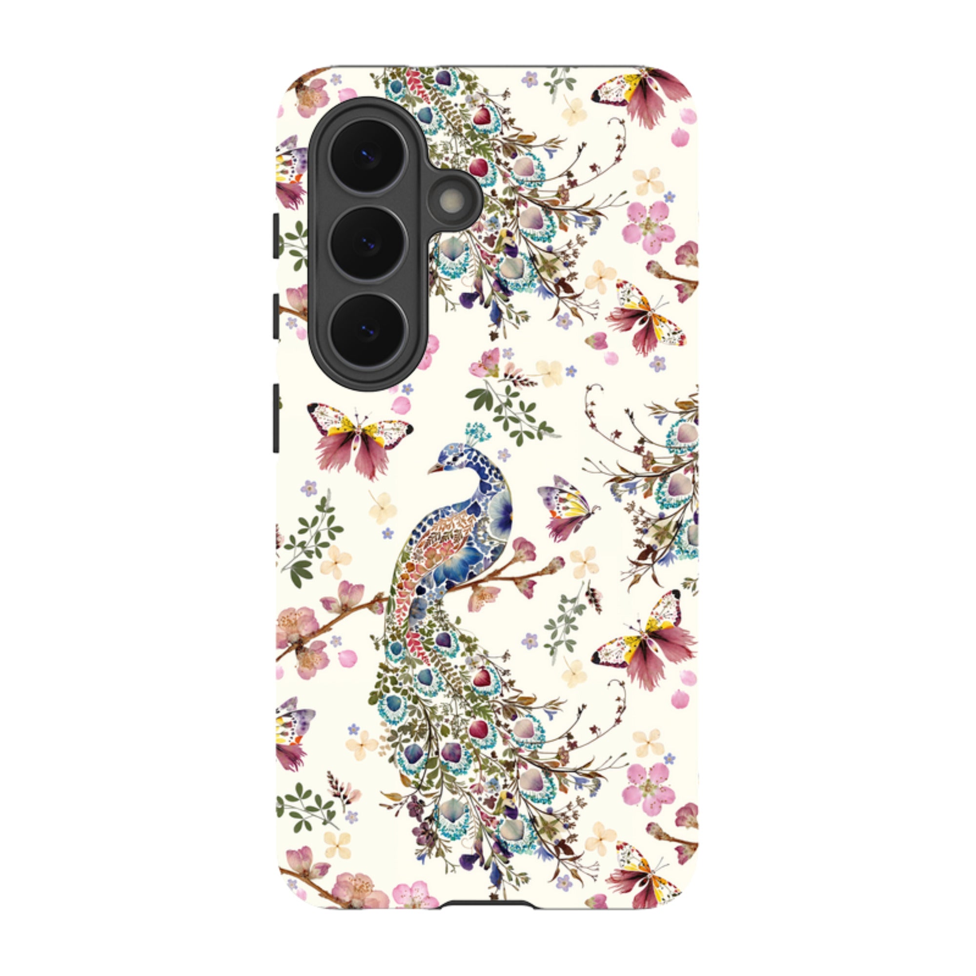Samsung Tough Case - Peacock and Cherry Blossoms By Helen Ahpornsiri