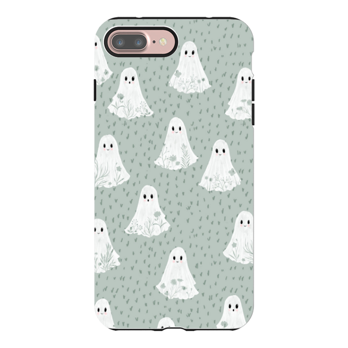 iPhone Tough Case - Floral Ghosts - Dusty Gourd By Katherine Quinn