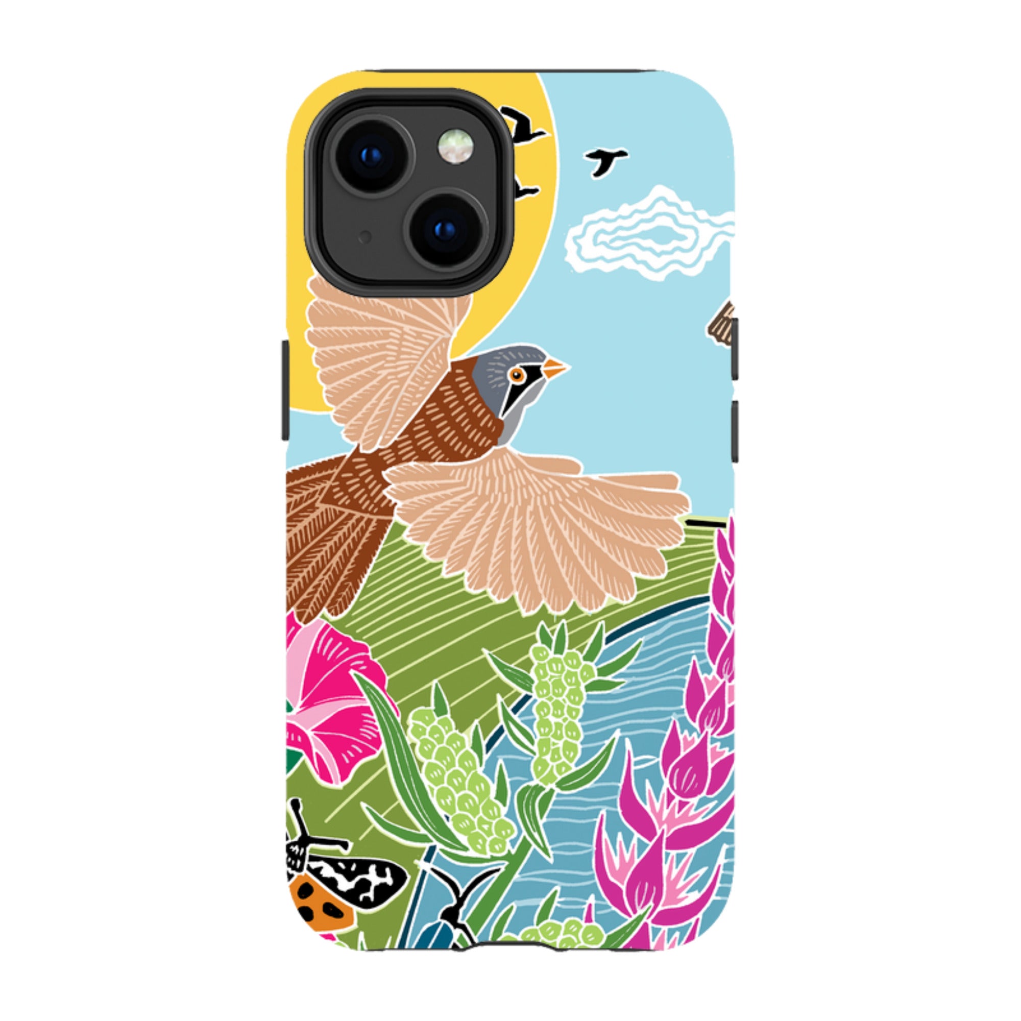 iPhone Tough Case - Bearded Tits By Kate Heiss
