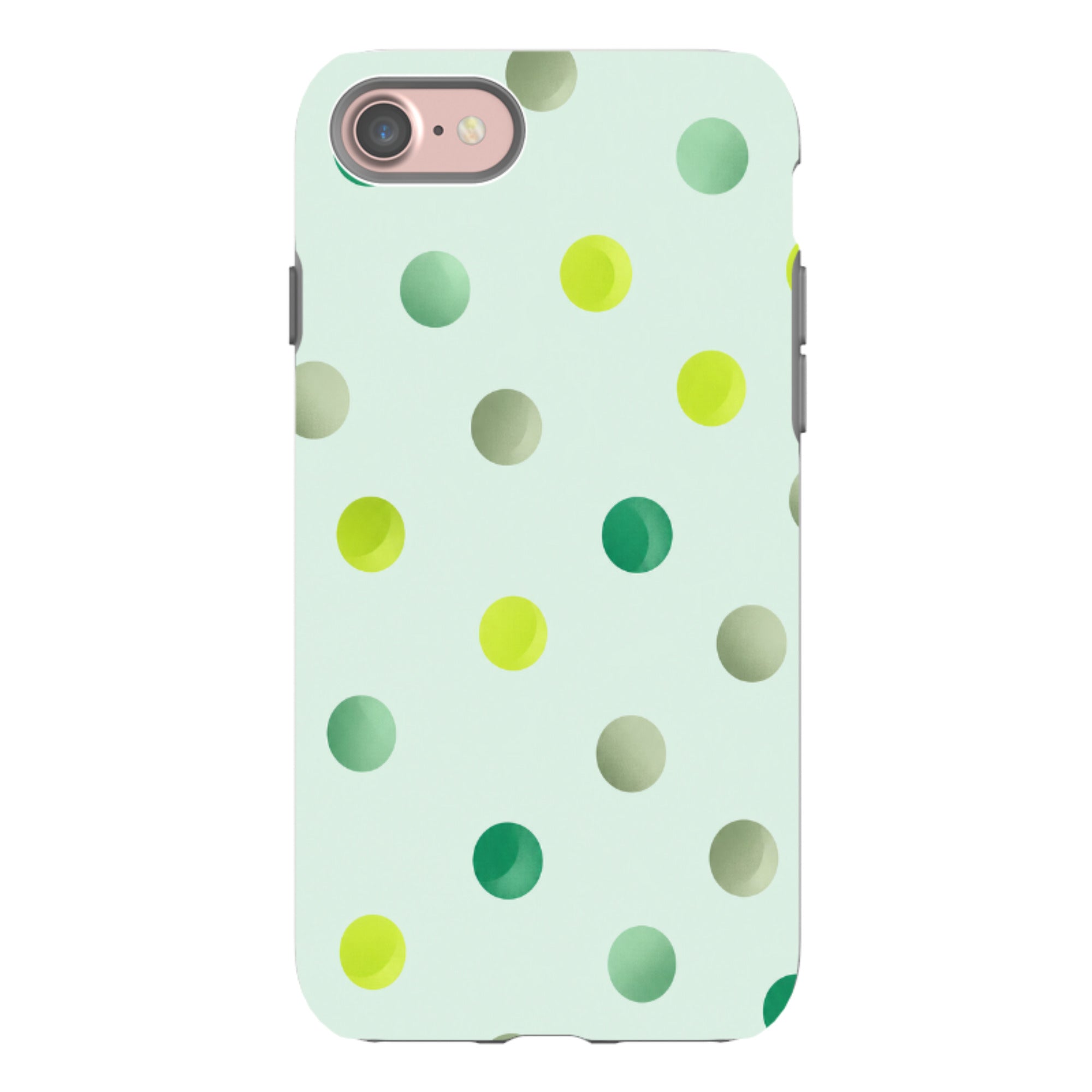 iPhone Tough Case - Mint Polka Dot