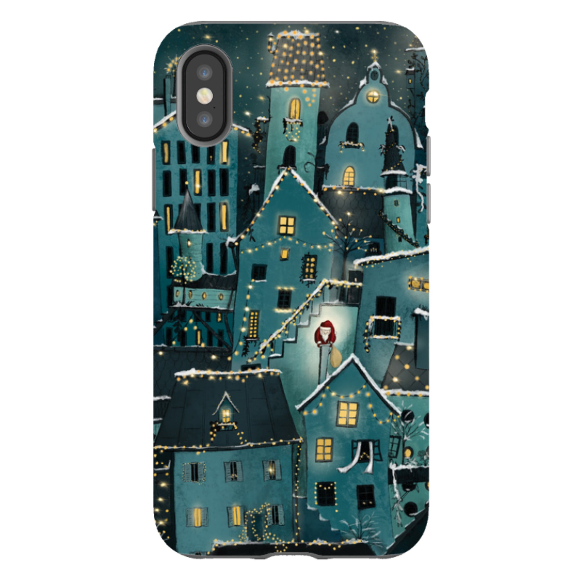 iPhone Tough Case - Citywinkles Blue By Maja Lindberg