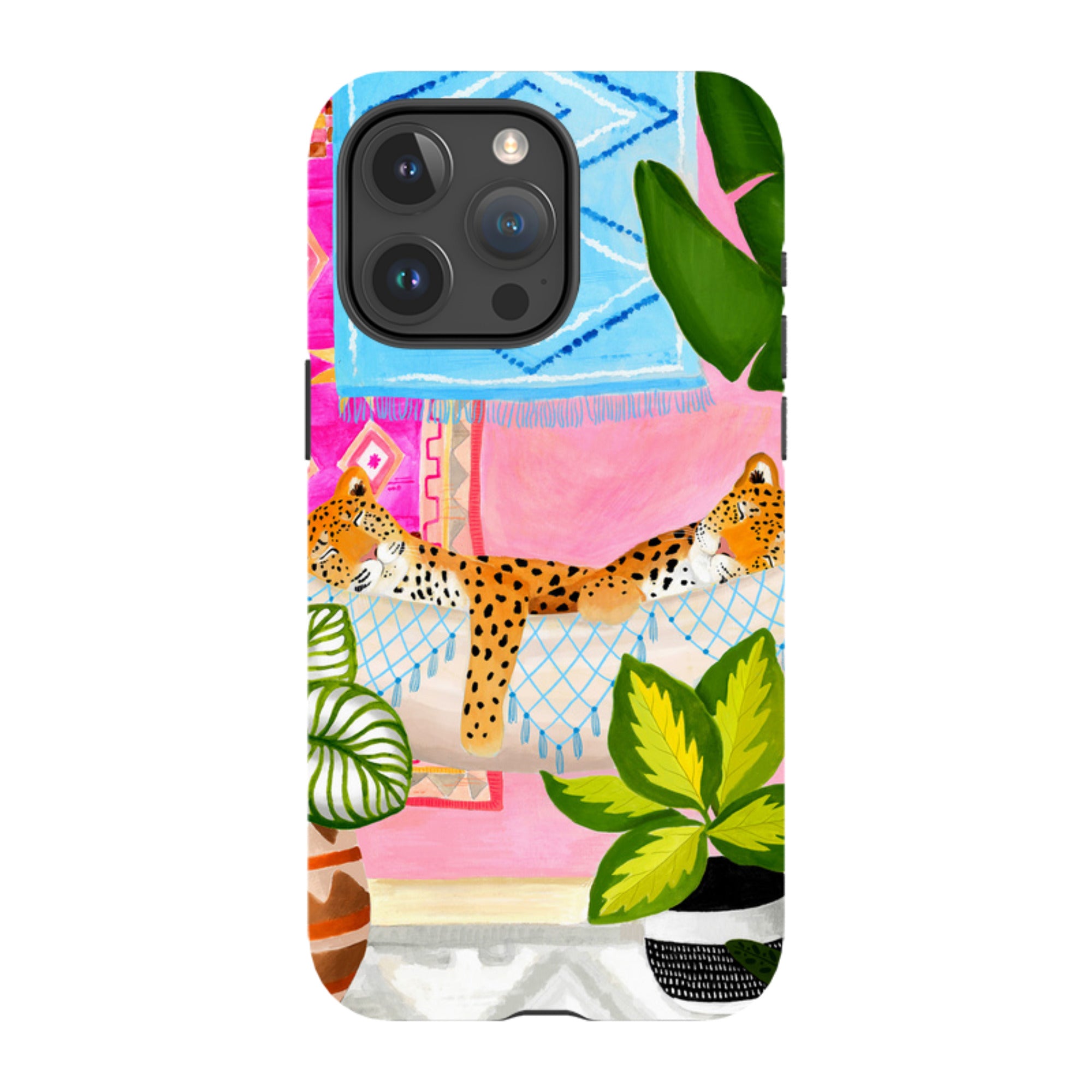 iPhone MagSafe Tough Case - Leopards in Hammock By Bex Parkin