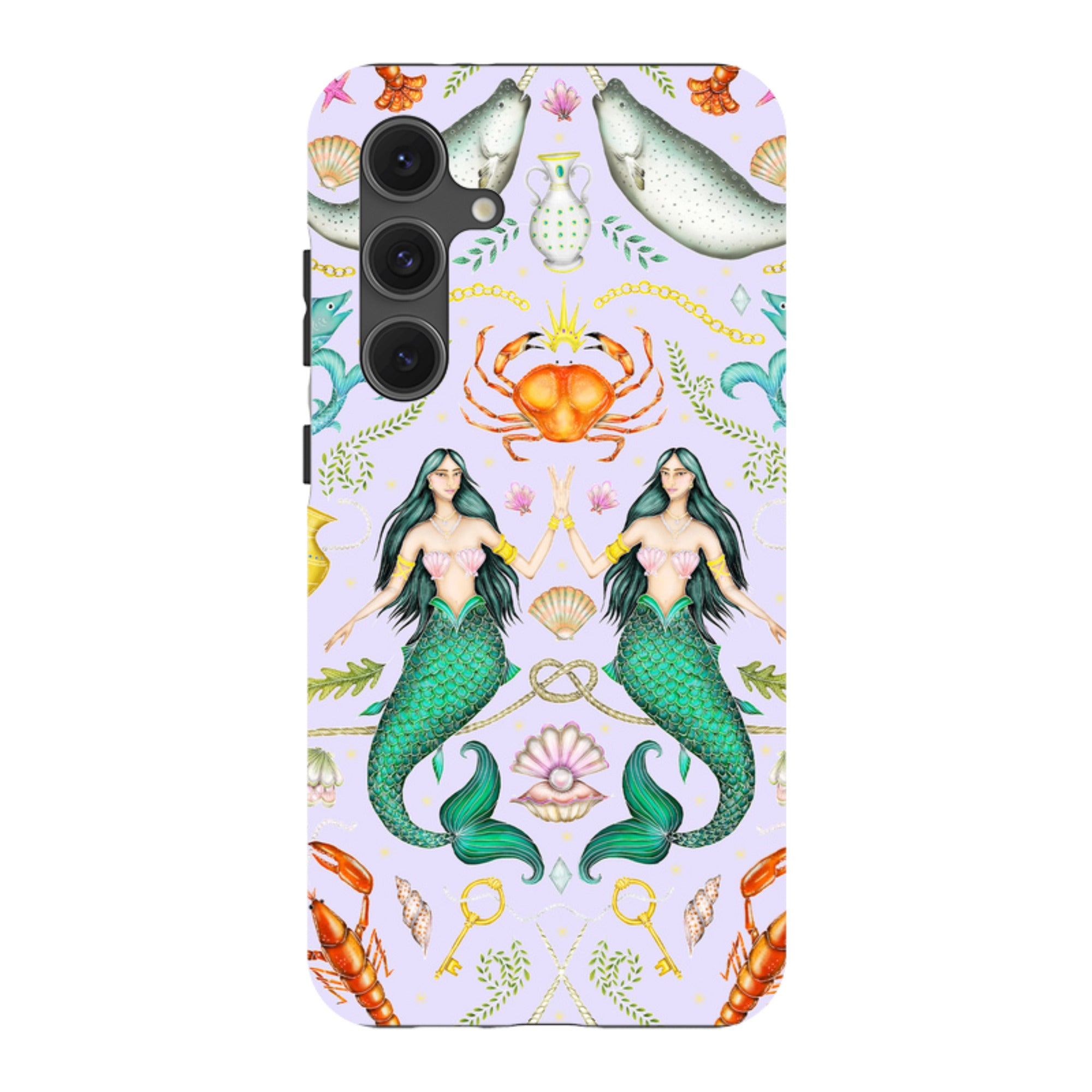 Samsung Tough Case - Tritons Treasure Lilac By Catherine Rowe