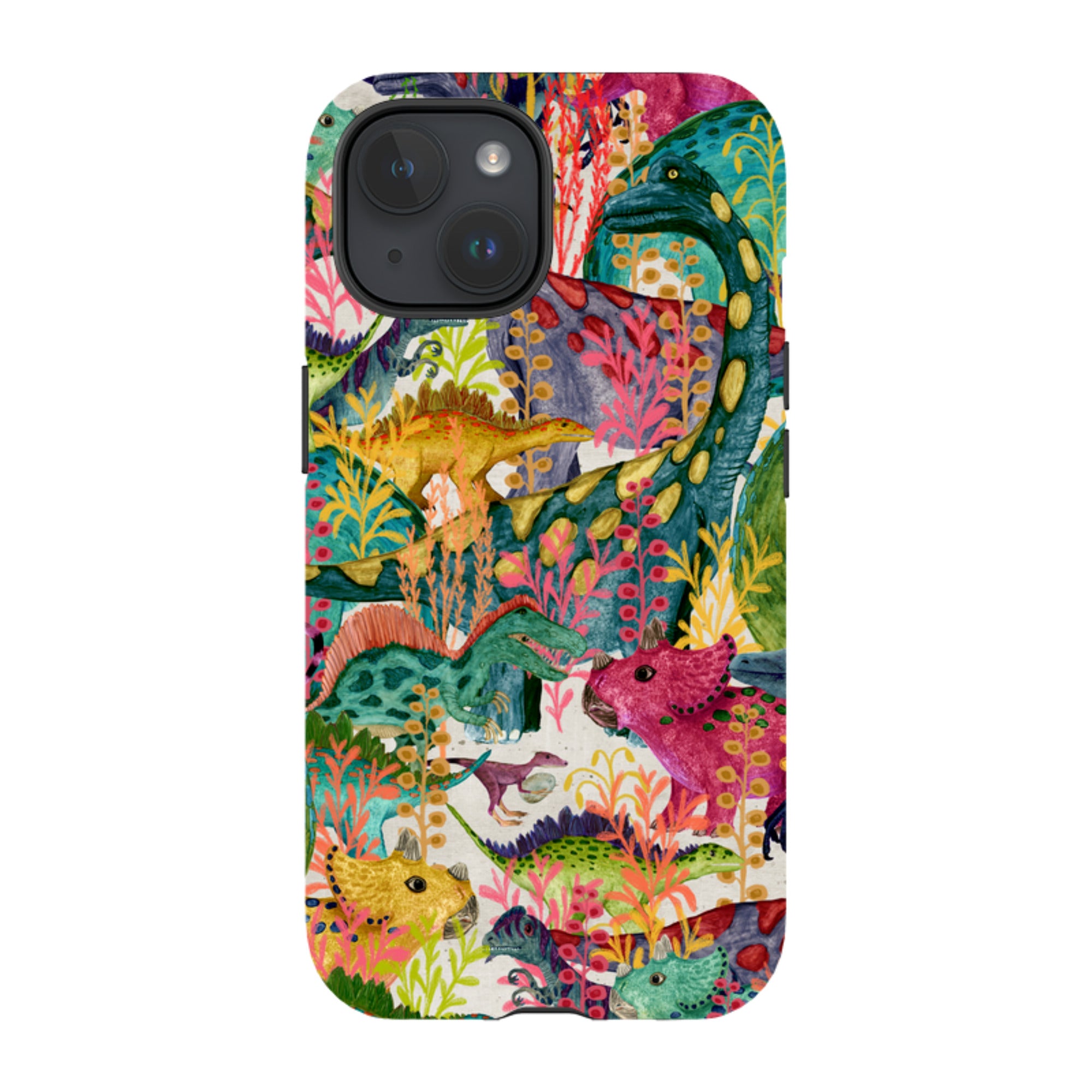 iPhone Tough Case - Dinosaur Jamboree By Katherine Quinn