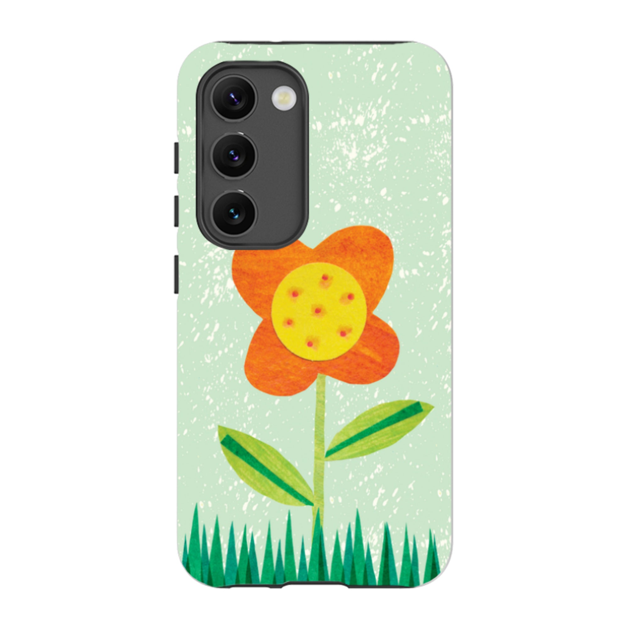 Samsung Tough Case - Orange Flower By Tracey English