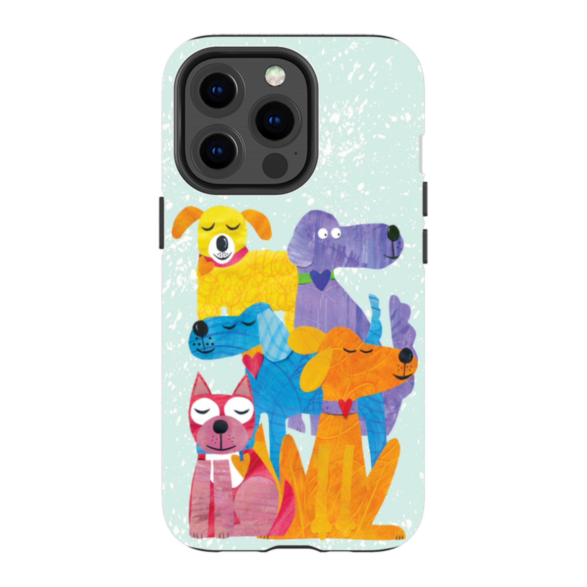 iPhone MagSafe Tough Case - Patch Work Pups By Tracey English