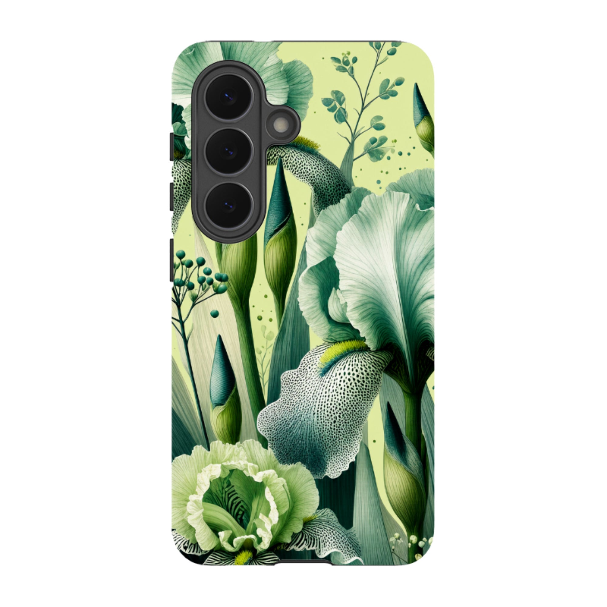 Samsung Tough Case - Sage Green Iris Floral