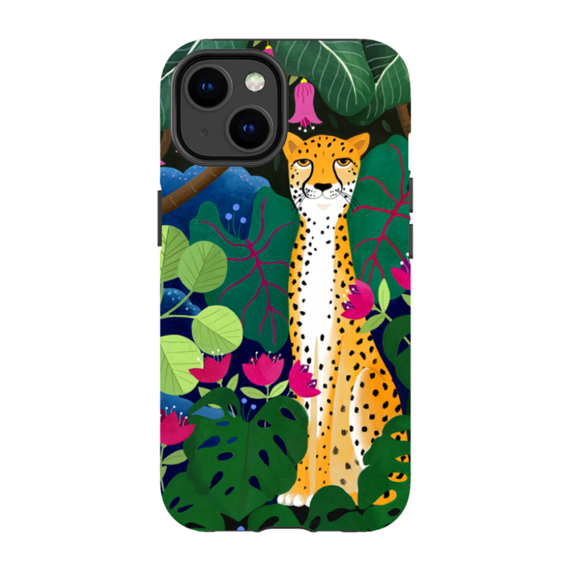 iPhone Tough Case - Cheetah And Monstera By Bex Parkin
