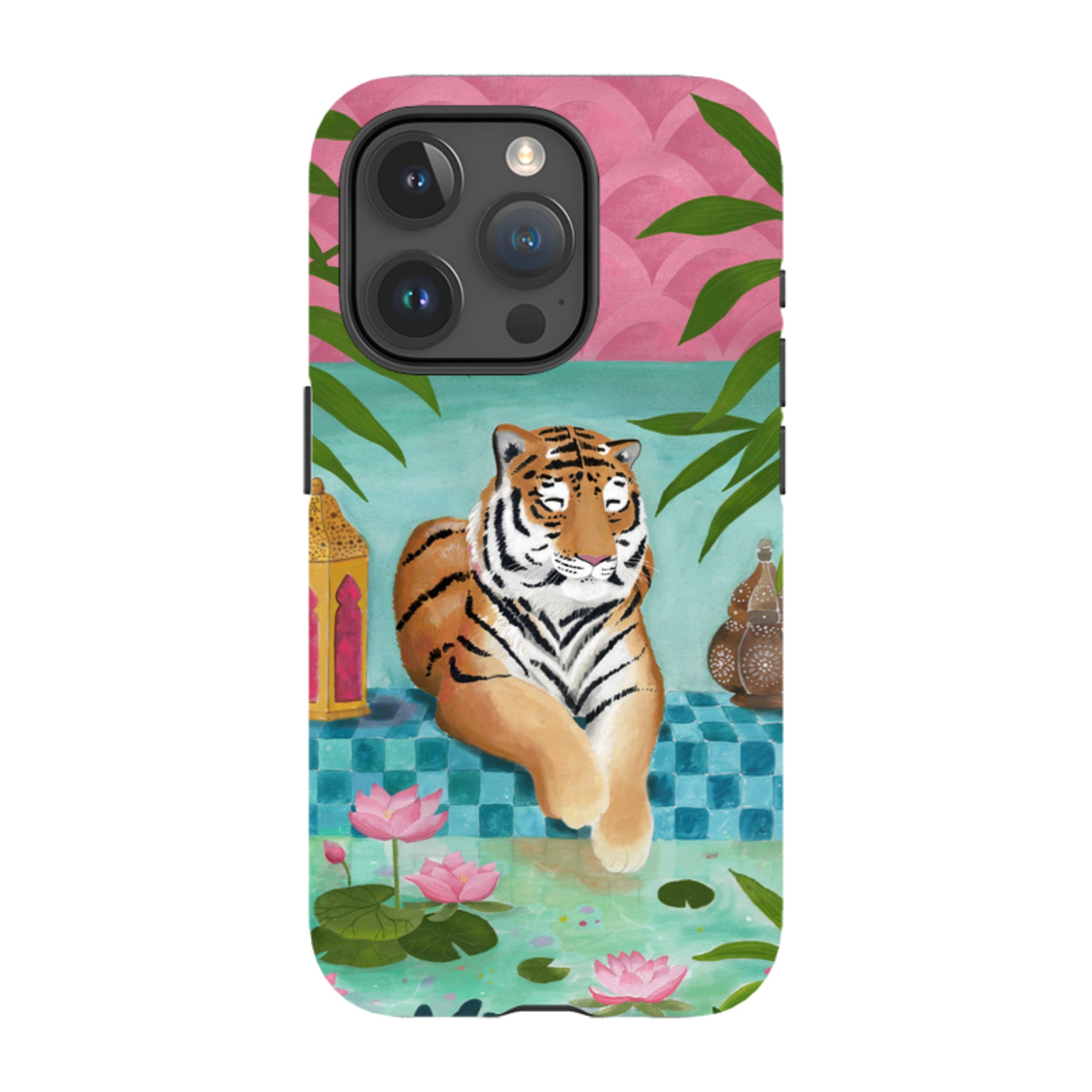 iPhone Tough Case - Lotus Tiger By Bex Parkin