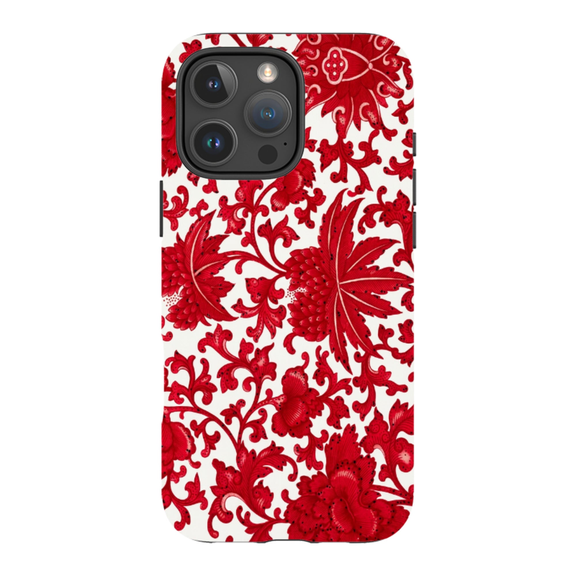 iPhone MagSafe Tough Case - Red Chinoiserie Floral