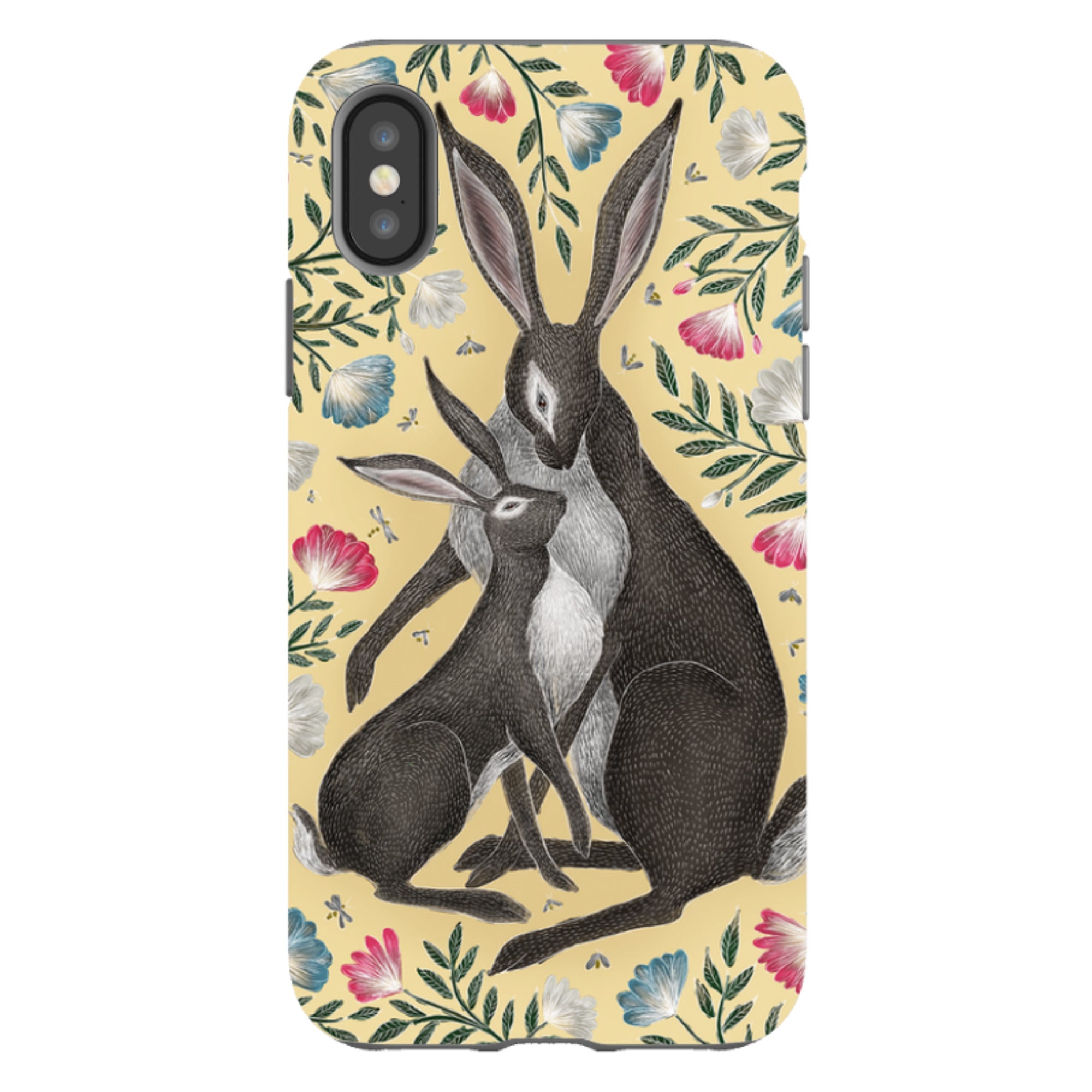 iPhone Tough Case - Mother And Baby Hare By Catherine Rowe