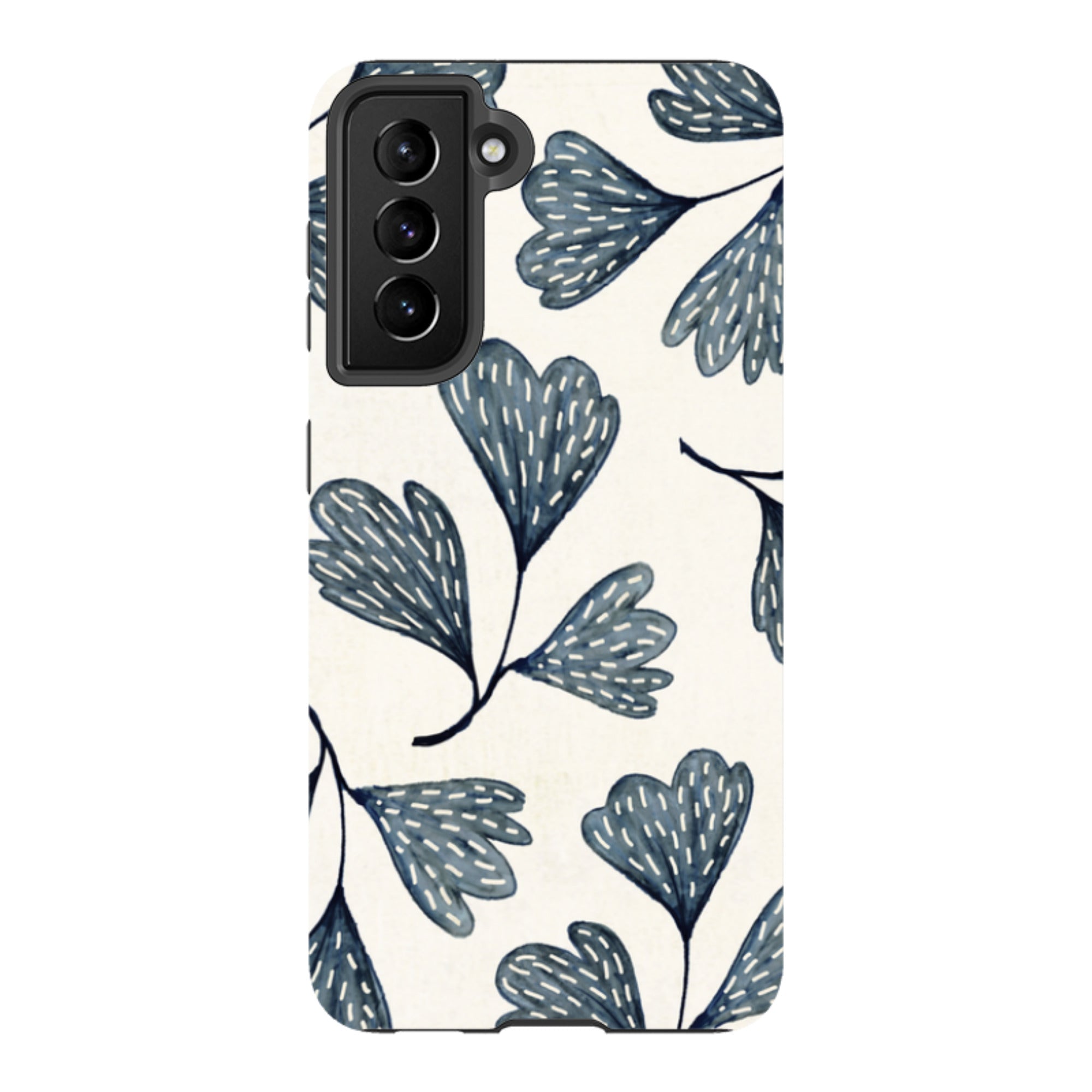Samsung Tough Case - Indigo Leaves By Katherine Quinn