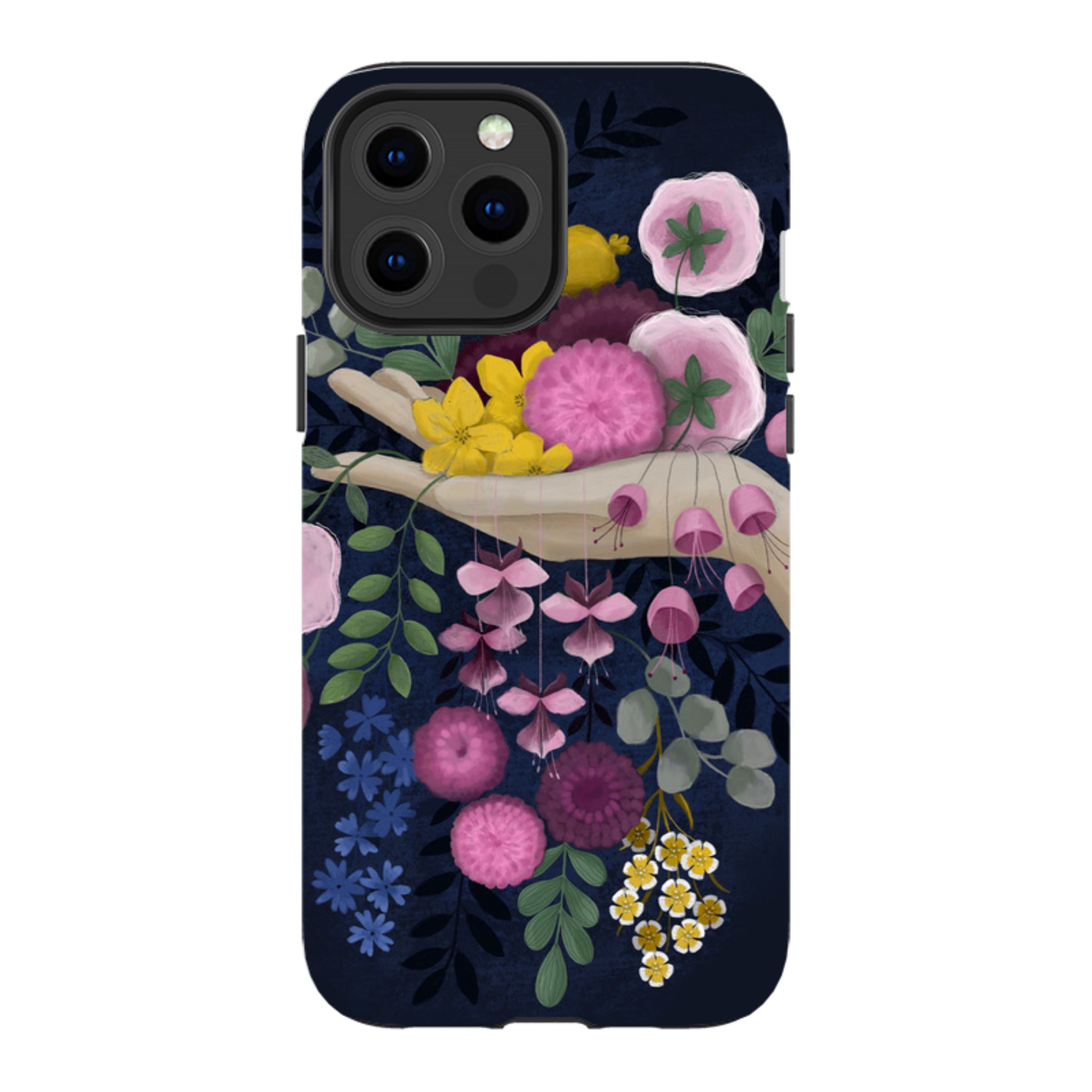 iPhone Tough Case - Flower Hand By Bex Parkin