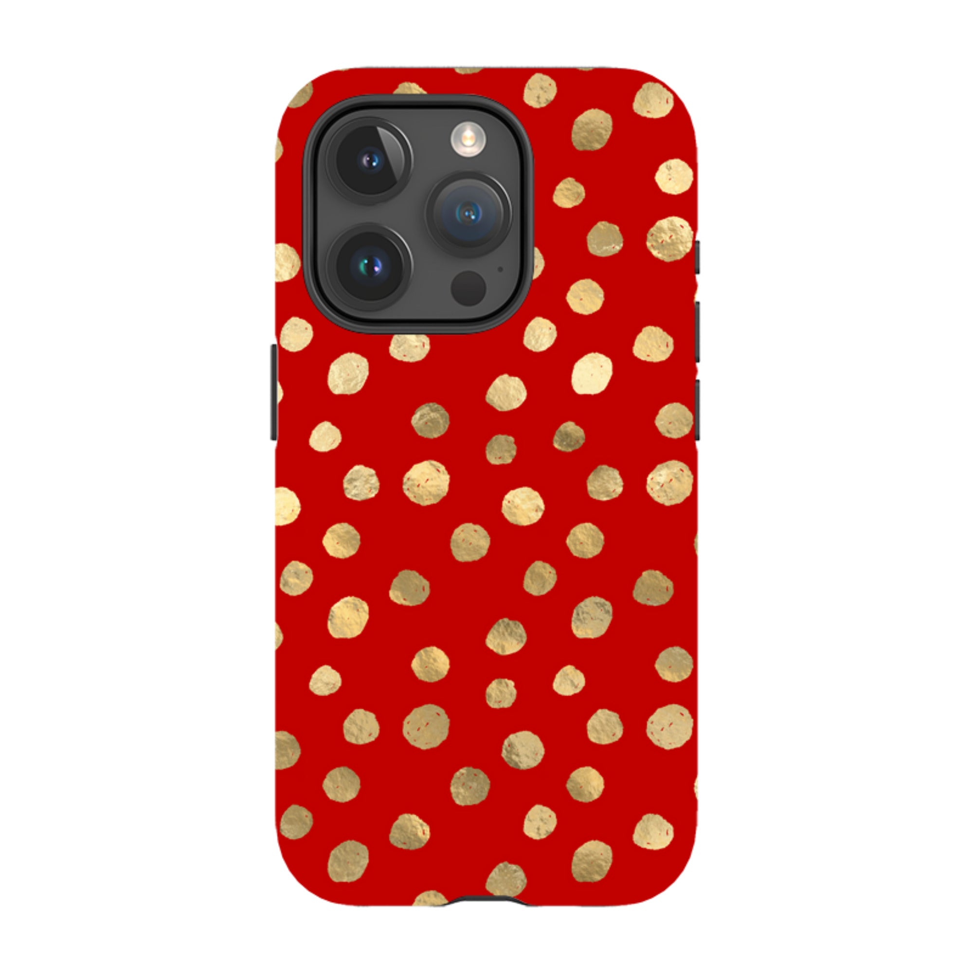 iPhone Tough Case - Burgundy and Gold Stars