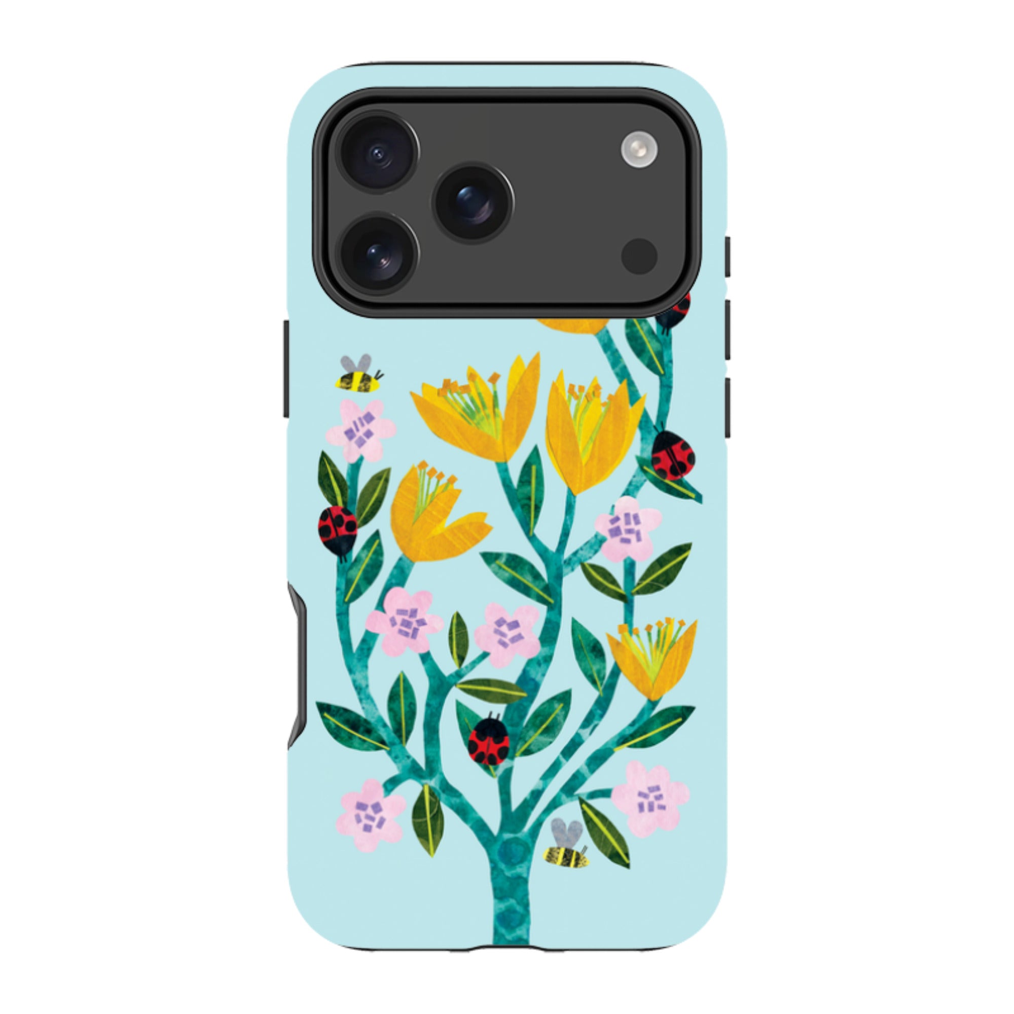 iPhone Tough Case - Blossoms And Ladybirds By Tracey English