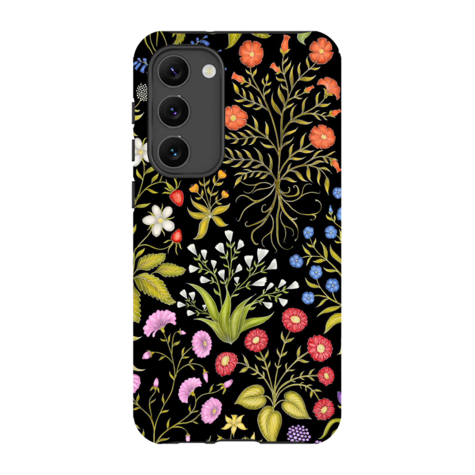 Samsung Tough Case - Fleurs Black By Catherine Rowe