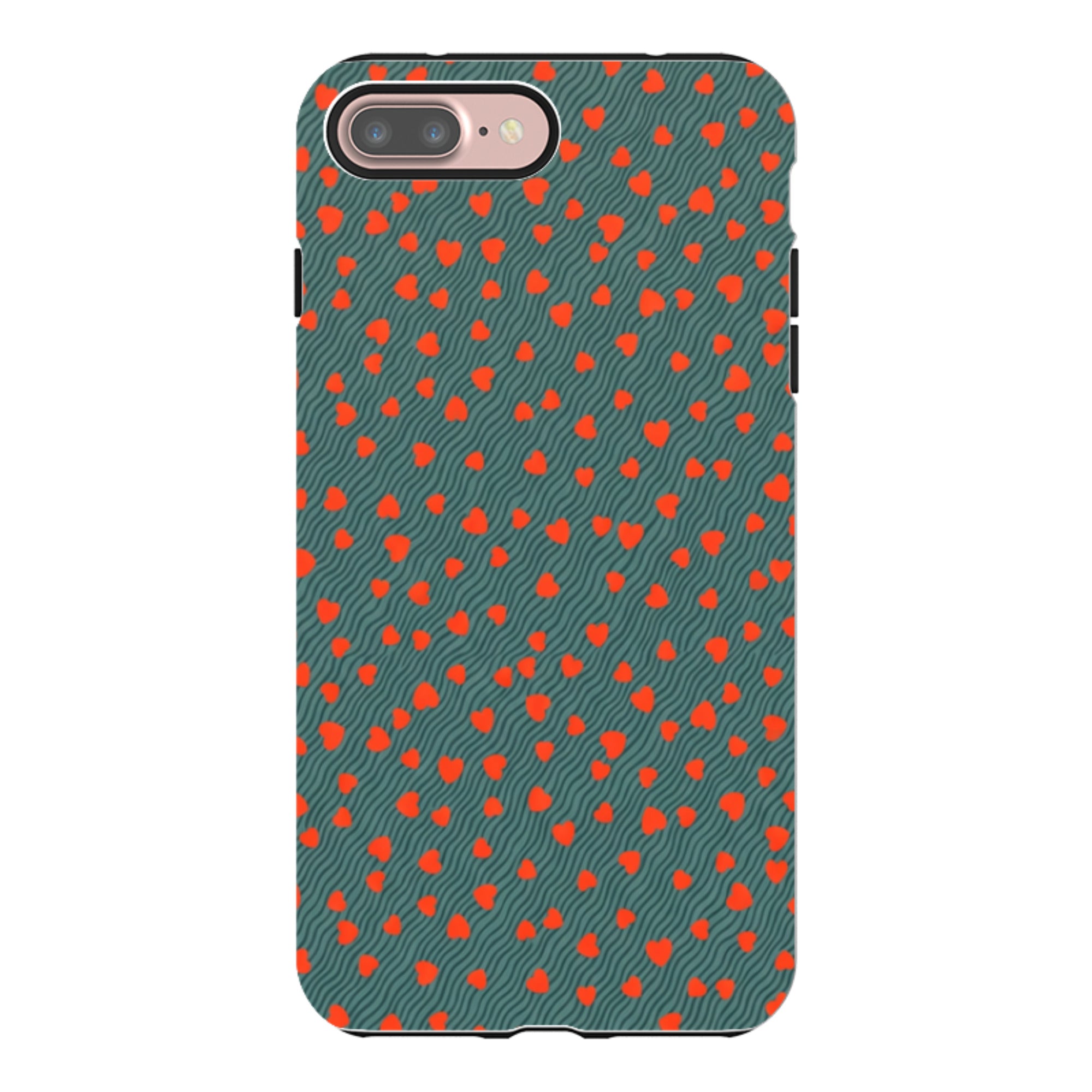 iPhone Tough Case - Red Hearts