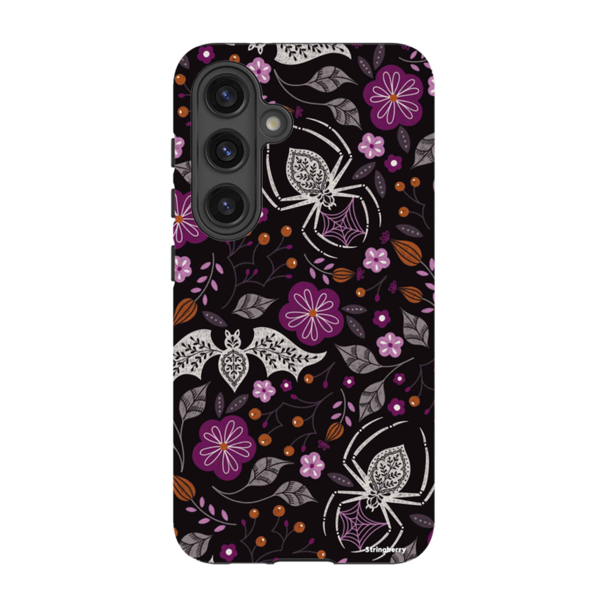Samsung Tough Case - SpiderBat Pattern Black By Jenny Zemanek