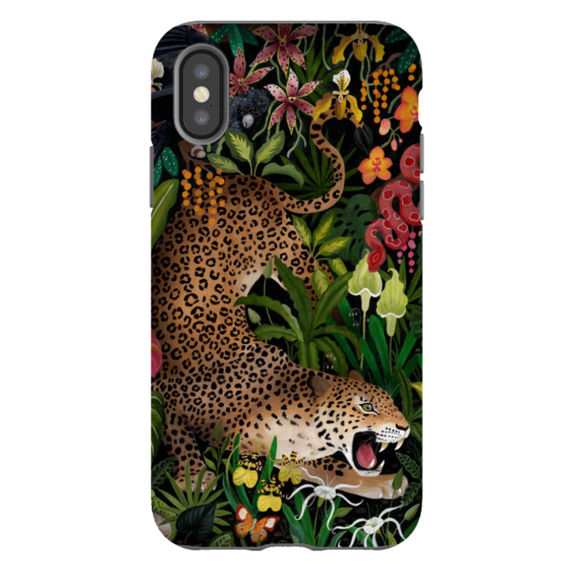 iPhone Tough Case - Roaring Leopard By Bex Parkin
