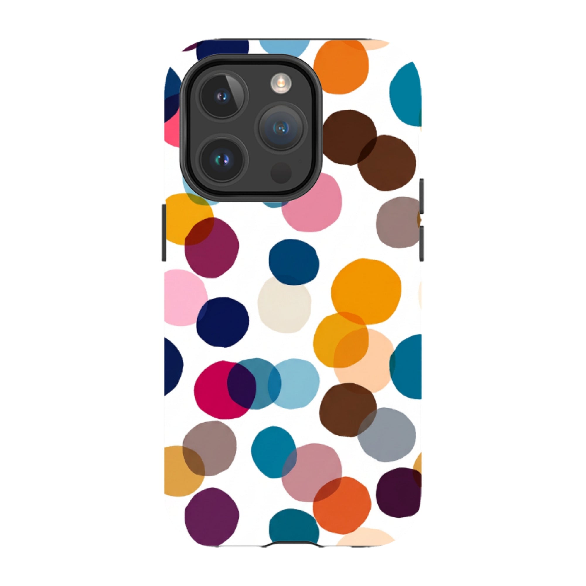 iPhone MagSafe Tough Case - Multi-Color Polka Dot