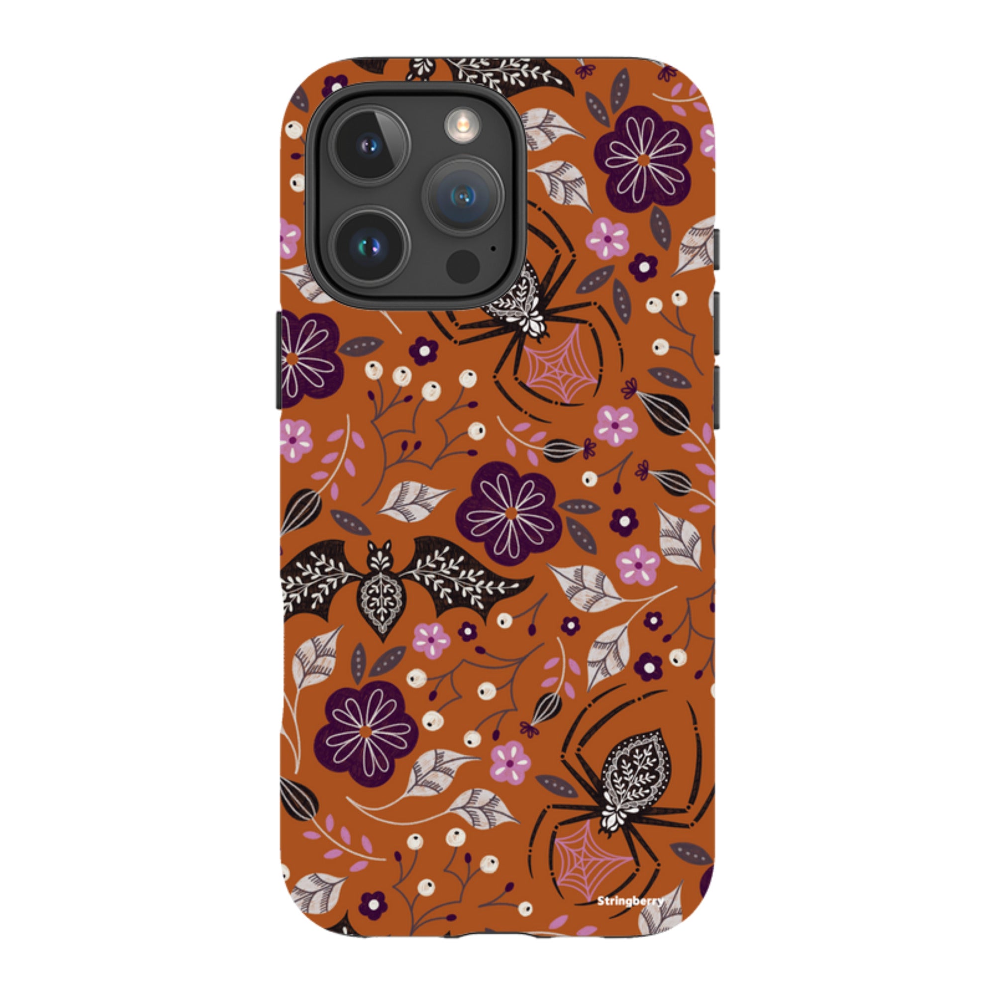 iPhone Tough Case - SpiderBat Orange By Jenny Zemanek