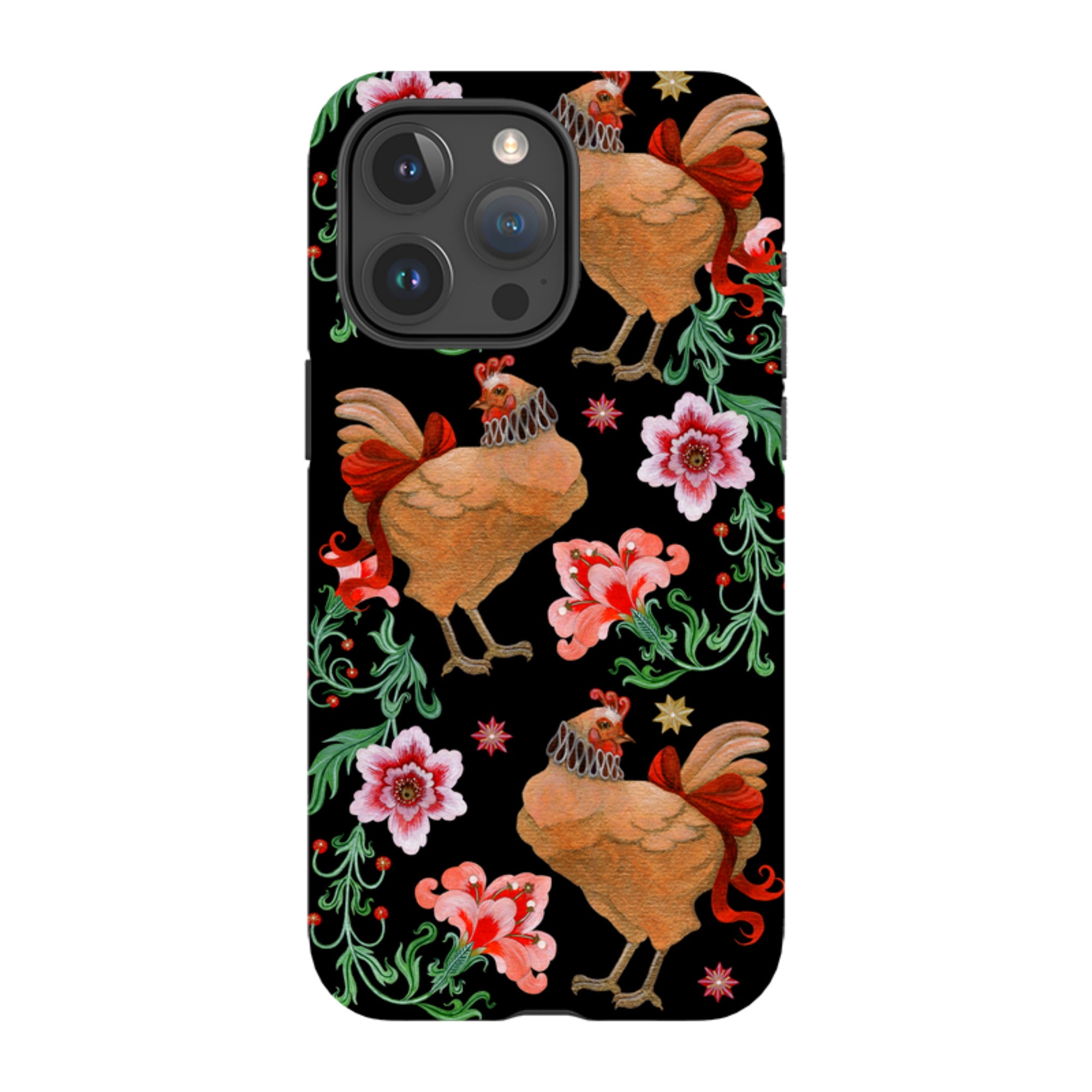 iPhone Tough  Case - Three French Hens By Maria Matos