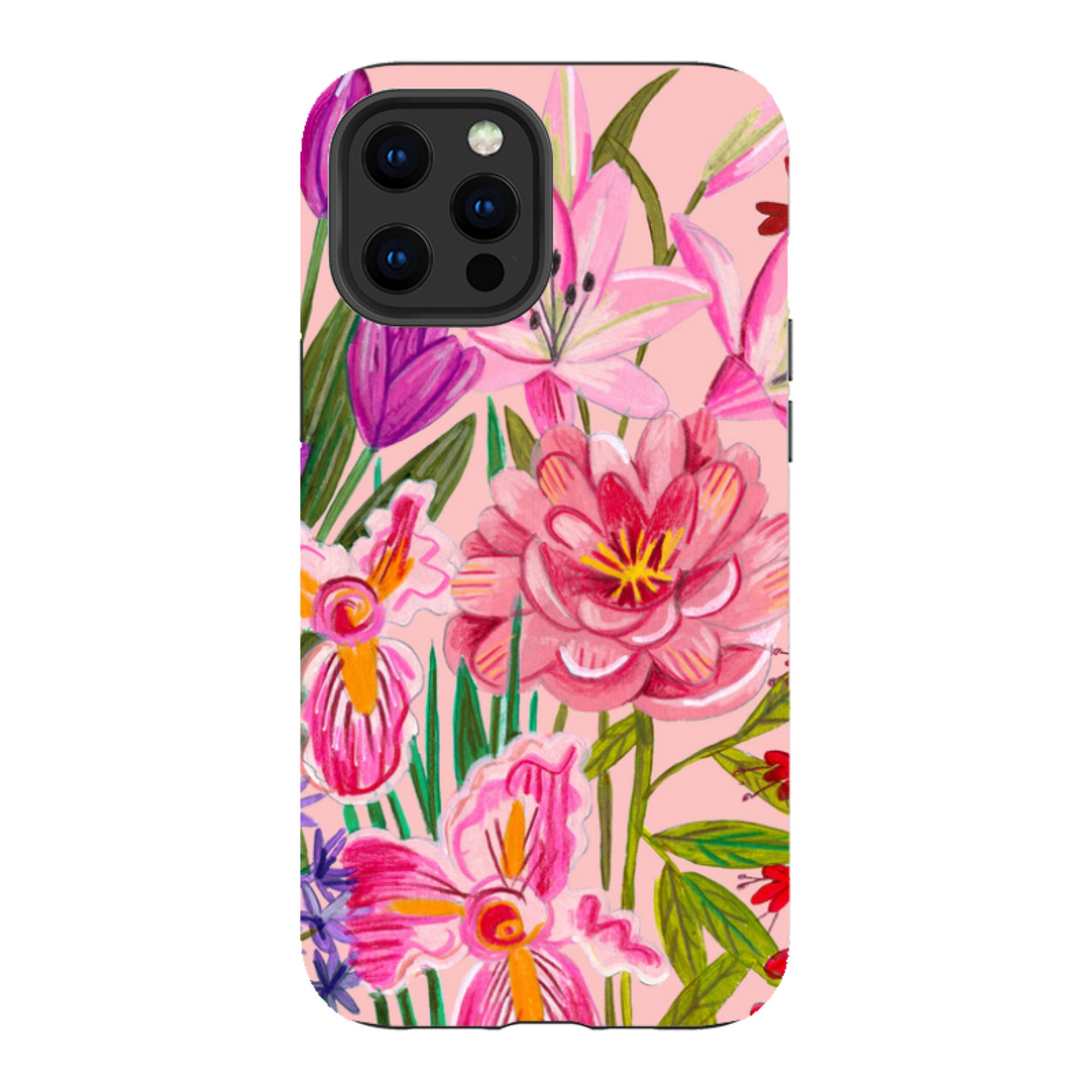 iPhone Tough Case - Pink Floral By Caroline Bonne Muller