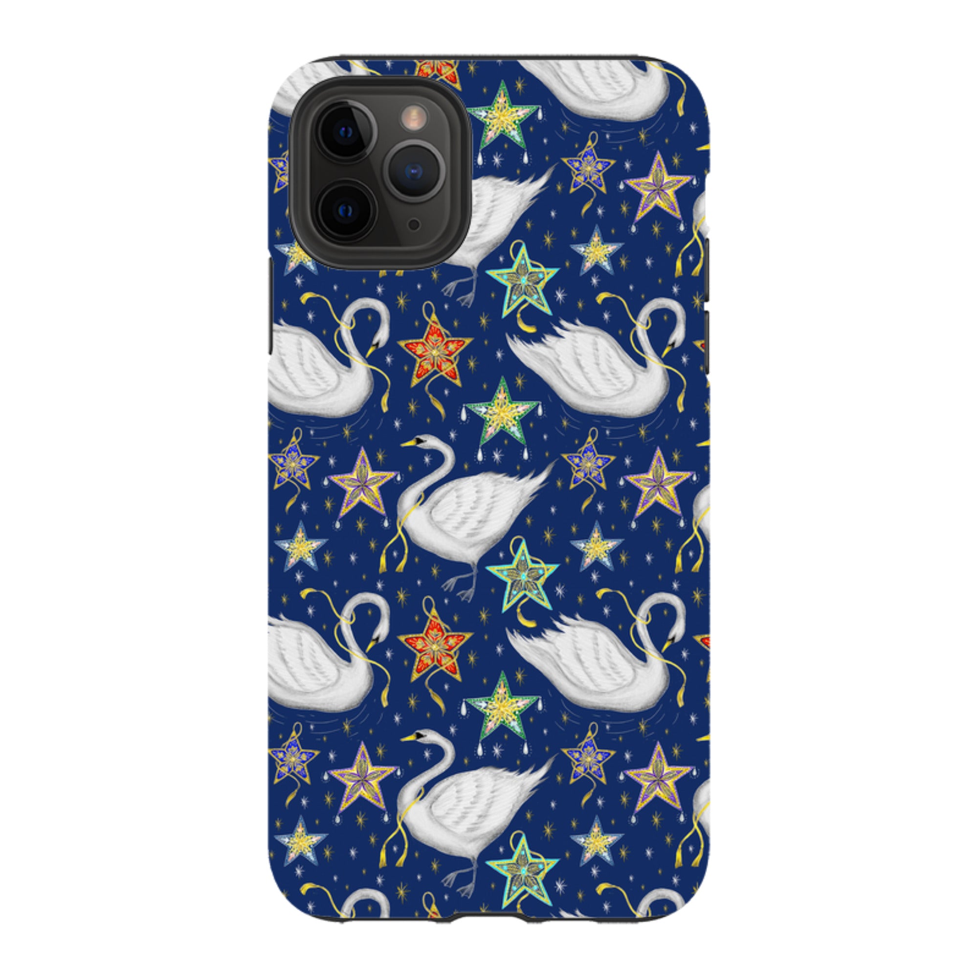 iPhone Tough Case - Swan Pattern By Catherine Rowe