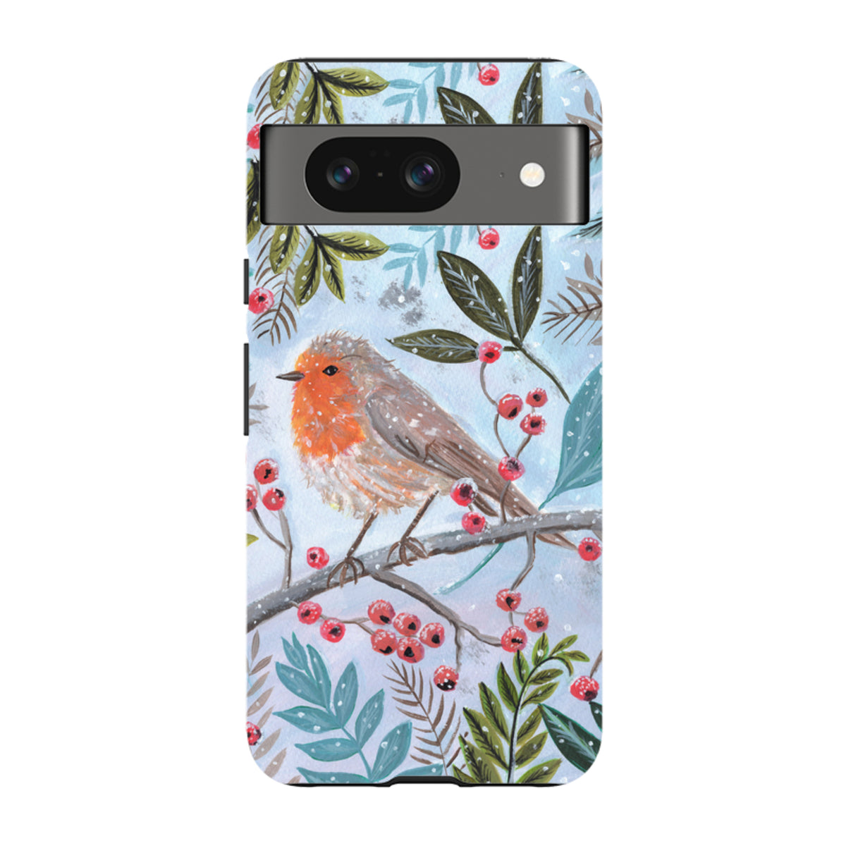 Google Tough Case - Robin With Berries By Mary Stubberfield