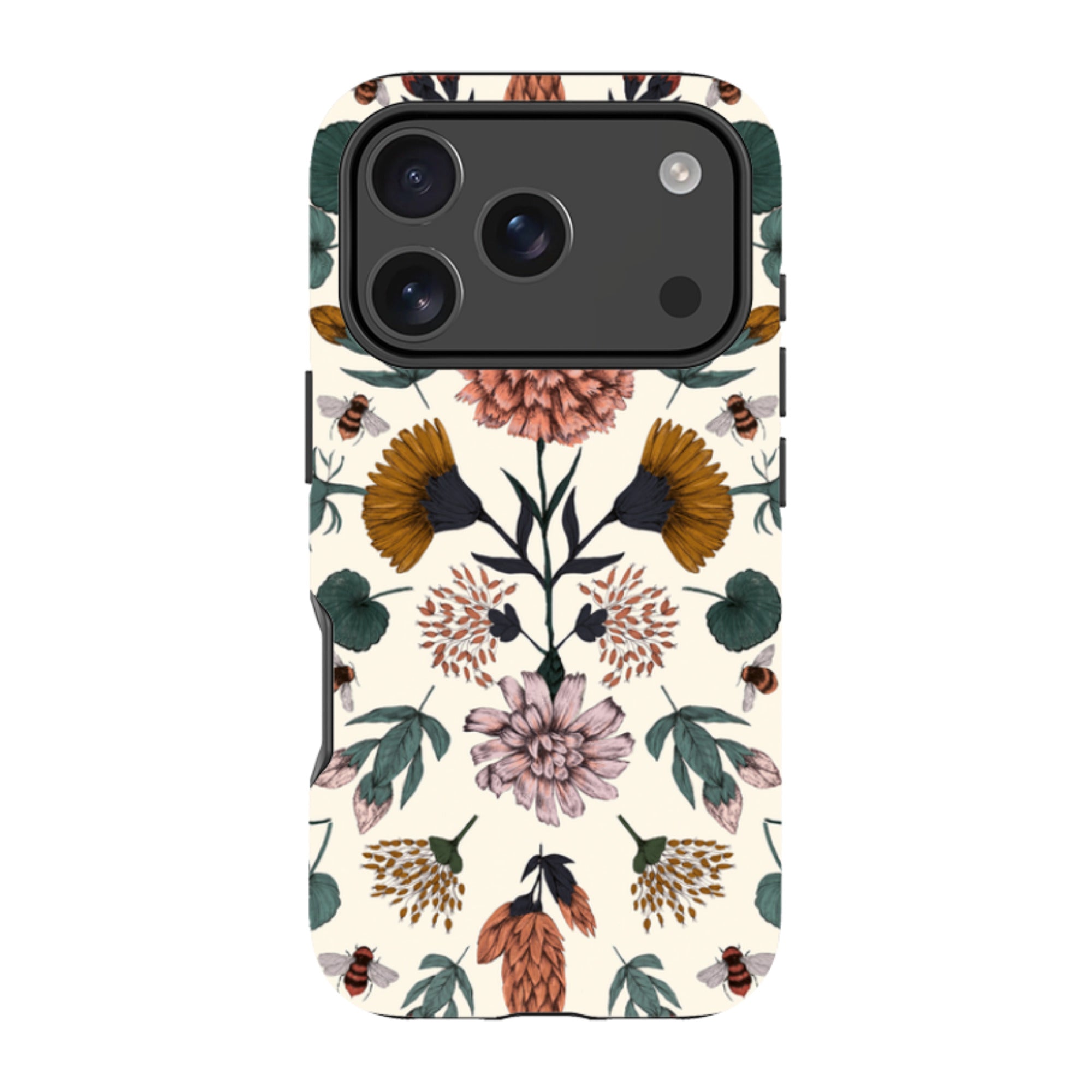 iPhone Tough Case - Floral Bees By Jade Mosinski