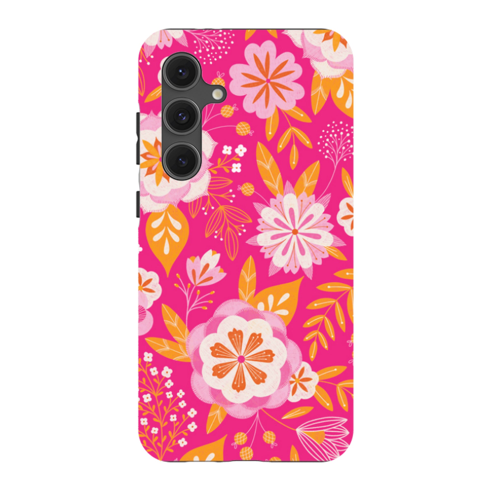 Samsung Tough Case - Big Bold Blooms Pink By Jenny Zemanek